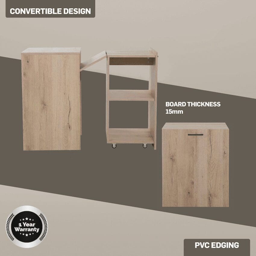 Everfurn Adaptive Desk - Brown - Image 2