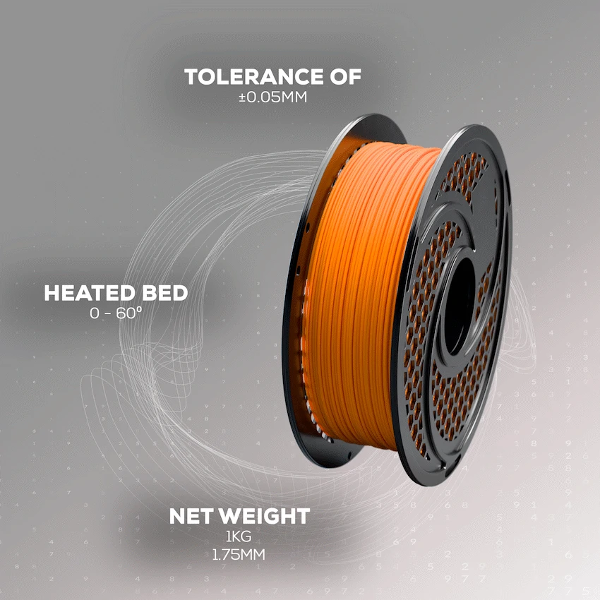 SA Filament PLA Hyper Filament 1kg - Orange - Image 2