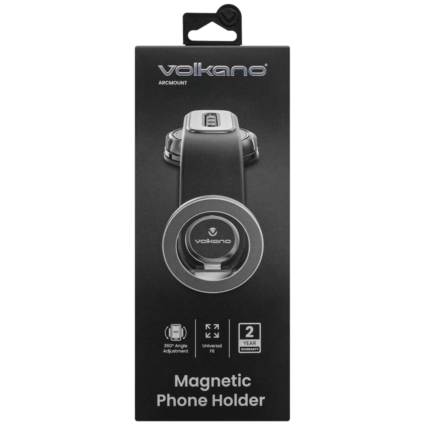 Volkano Arcmount Bendable Dash Mount Magnetic Phone Holder - Black - Image 4