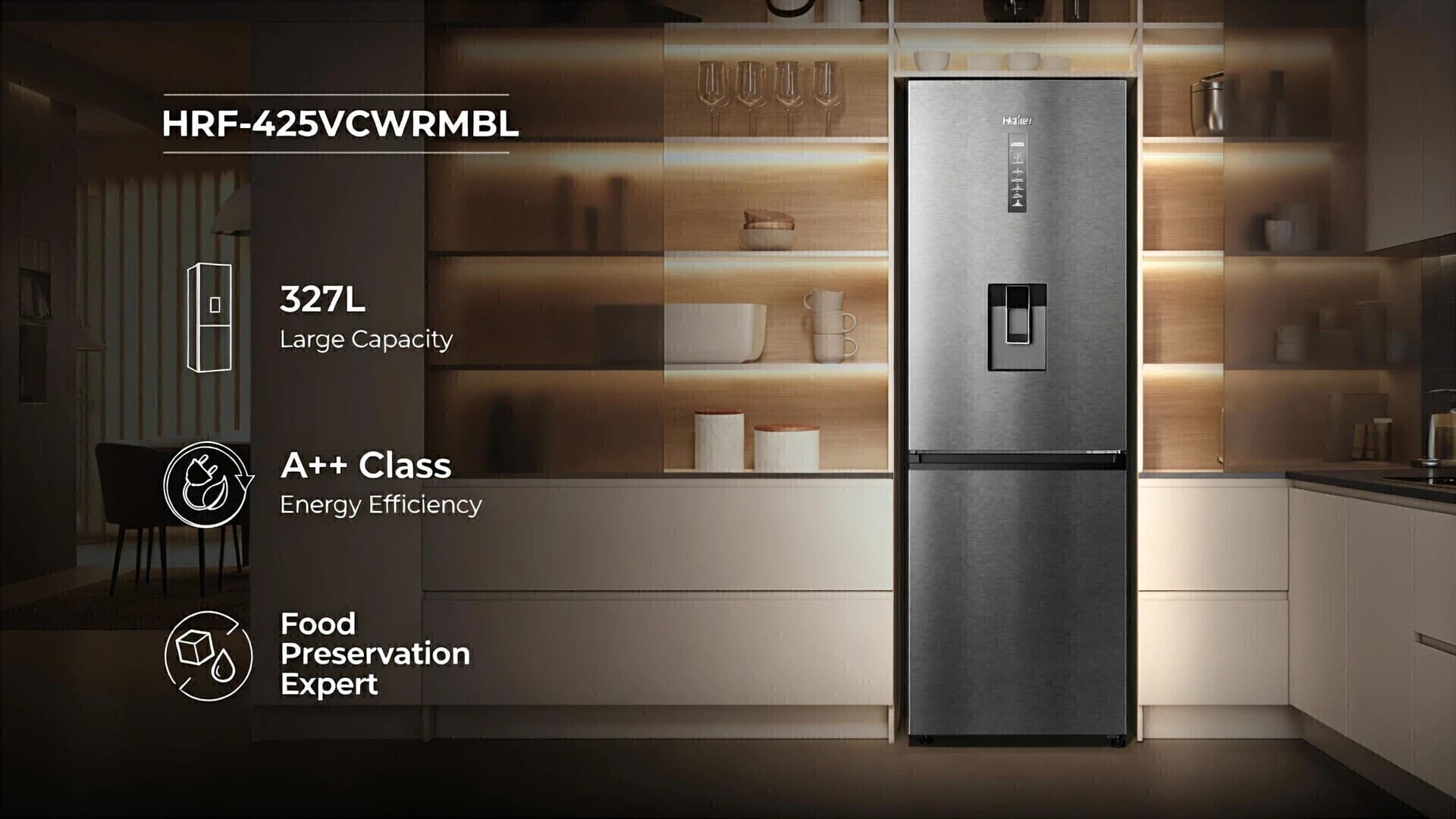 Haier HRF-425VCWRMBL(ZA) 349 L Bottom Freezer Fridge - Image 5