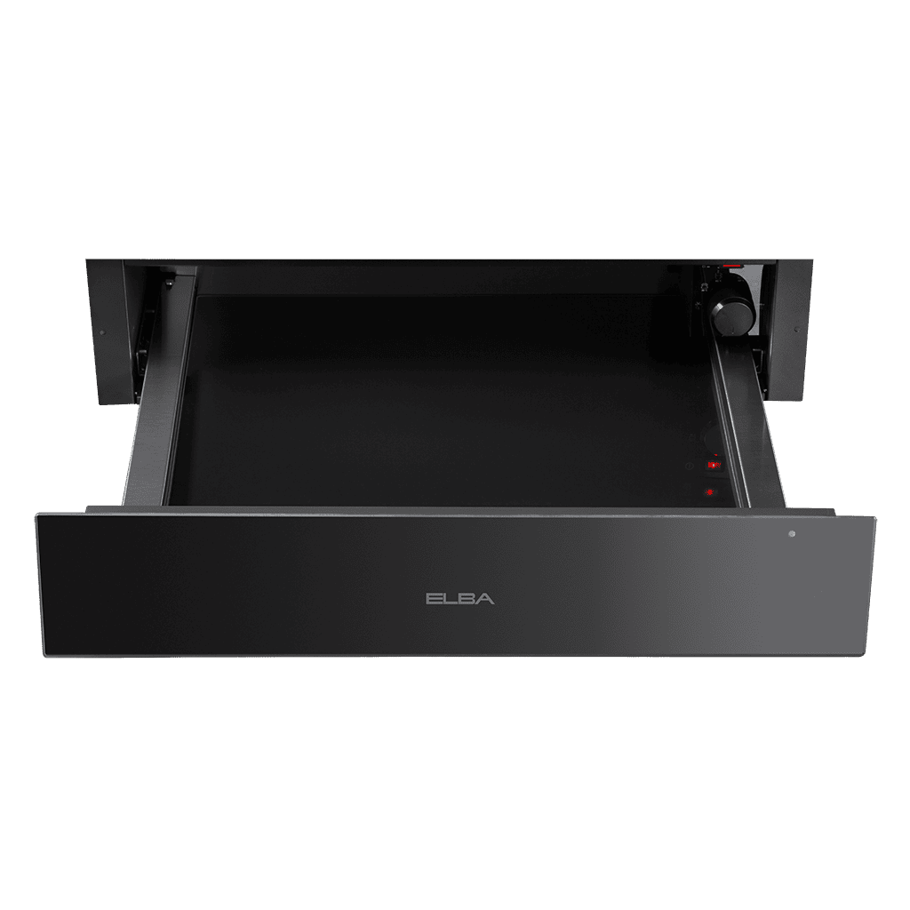 Elba 02/EL 14B DW Built In Warmer Drawer - 14cm Black