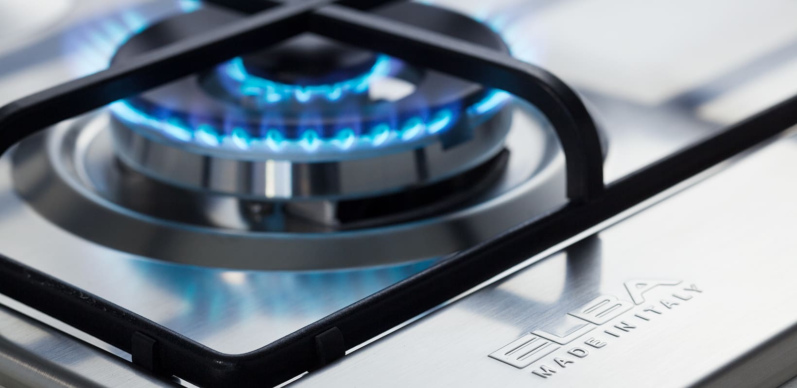 Elba 02/ELIO 65-445 L 4 Burner Gas hob with Wok Burner 60cm Silver - Image 2