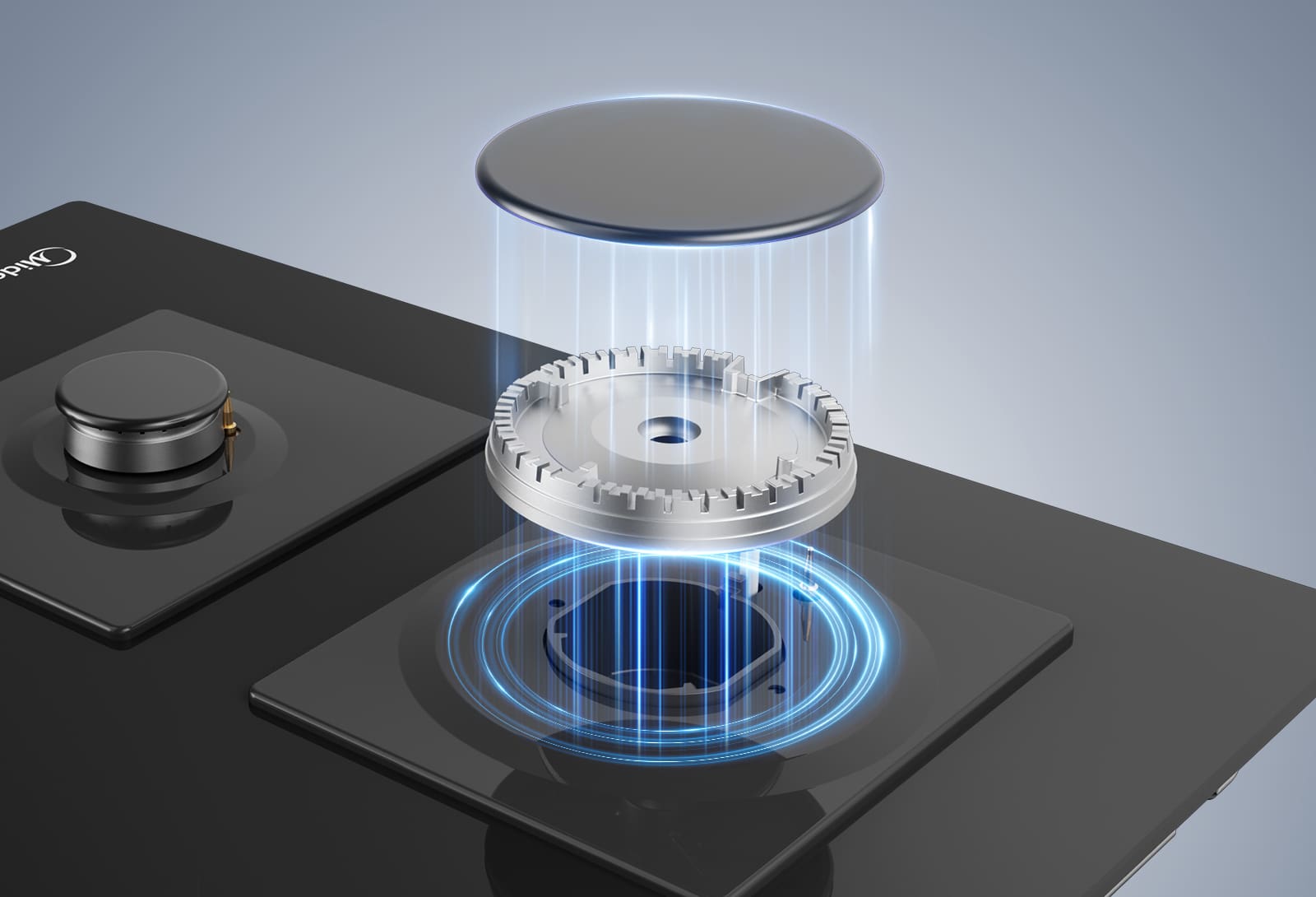 Midea 60GK007 60cm 4 Burner Gas Hob – Black Glass - Image 16