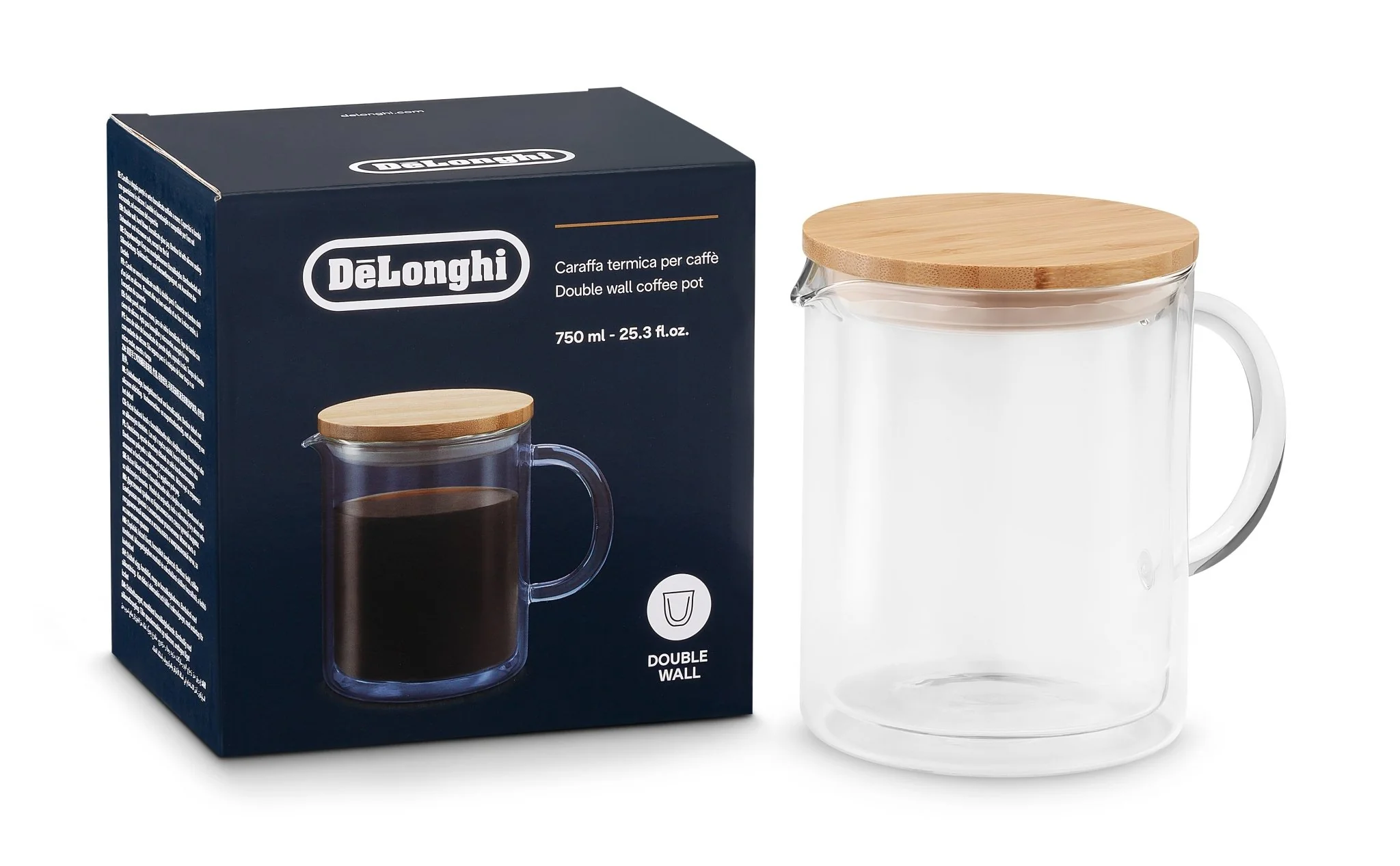 Delonghi DLSC078 Double Walled Coffee Pot 750ml - Image 2