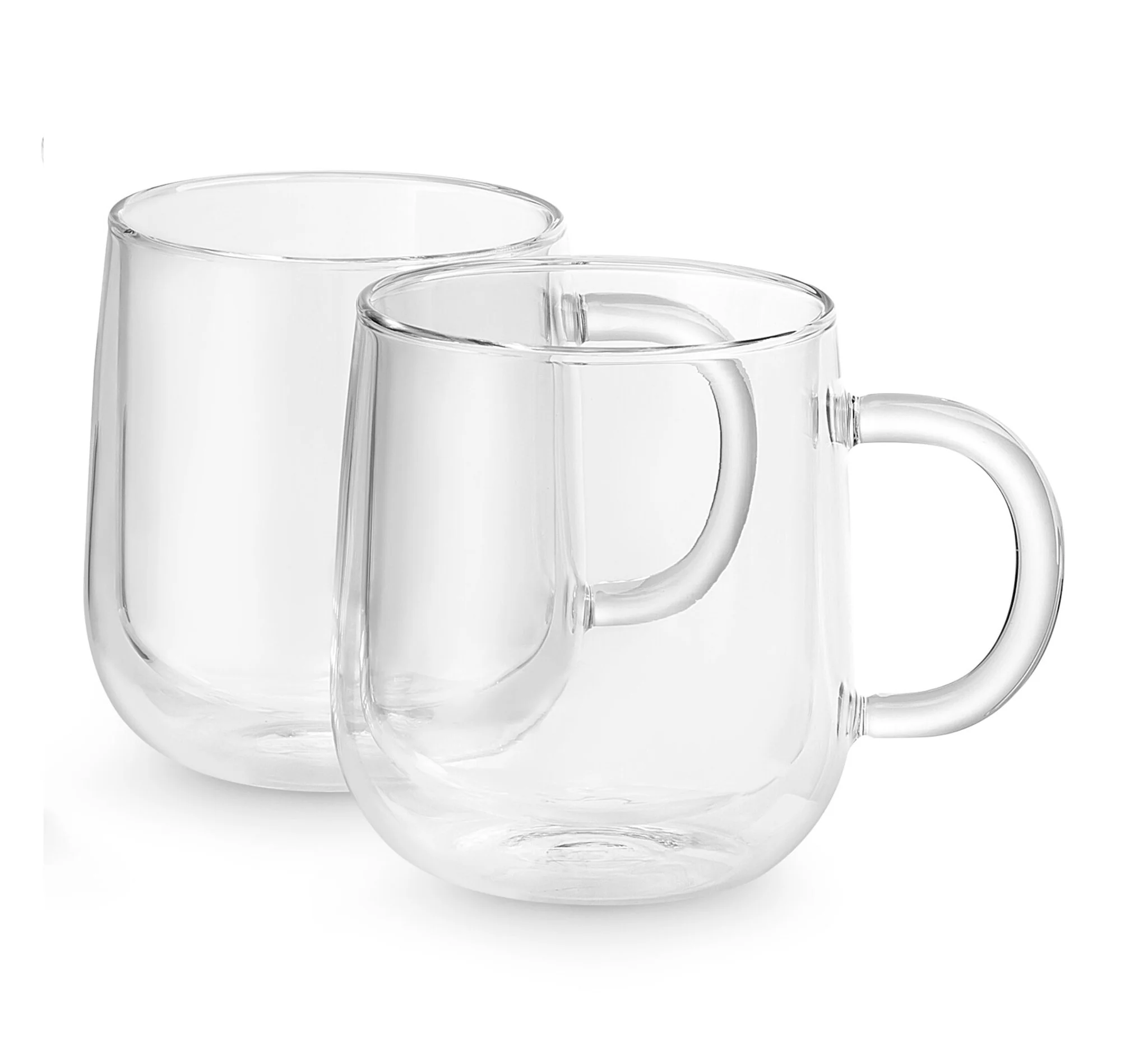 Delonghi DLSC327 Double Walled Glass Coffee Mugs 500ml
