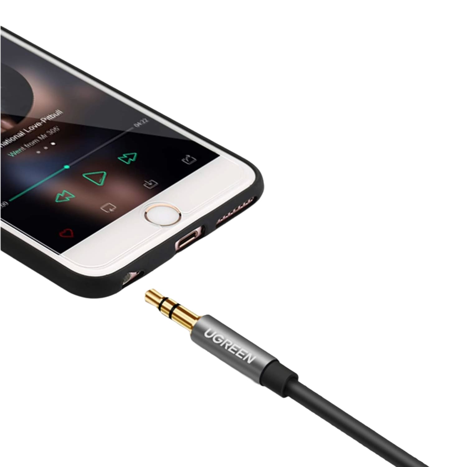 UGREEN AV118 3.5mm AUX Extension Cable 1m – Male to Female –(Black) - Image 3
