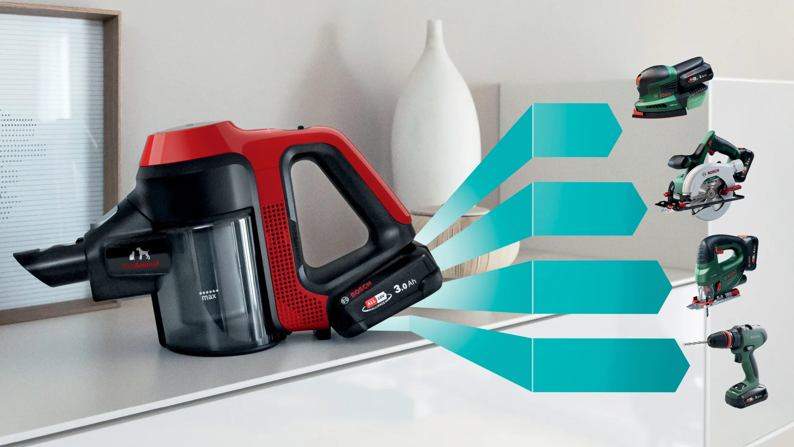 Bosch BCS711PET Cordless Handheld Unlimited 7 ProAnimal Red Vacuum Cleaner - Image 9