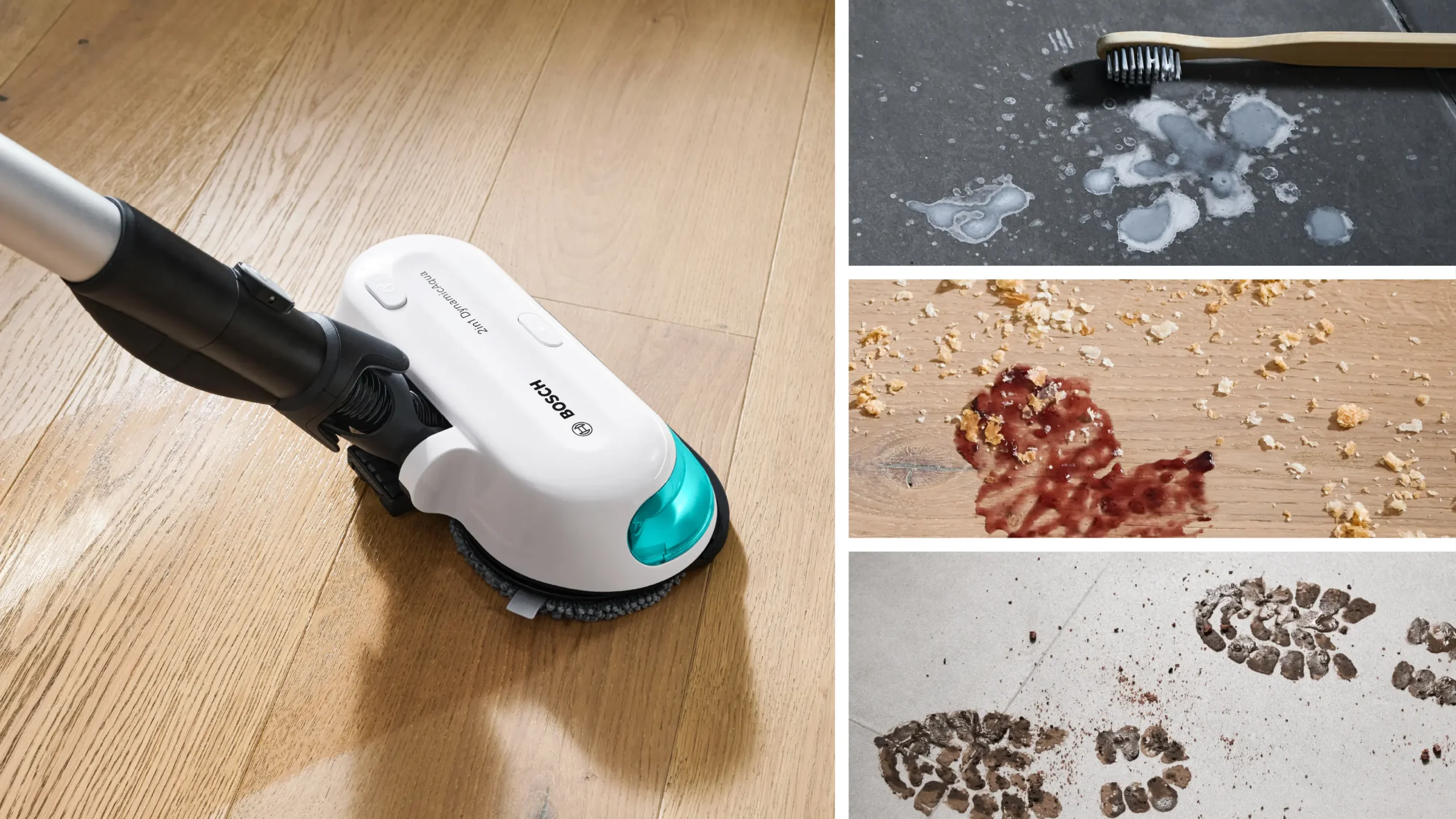 Bosch BCS71HYG1 Rechargeable 2 in 1 Vacuum and Mop Unlimited 7 ProHygienic Aqua White - Image 3