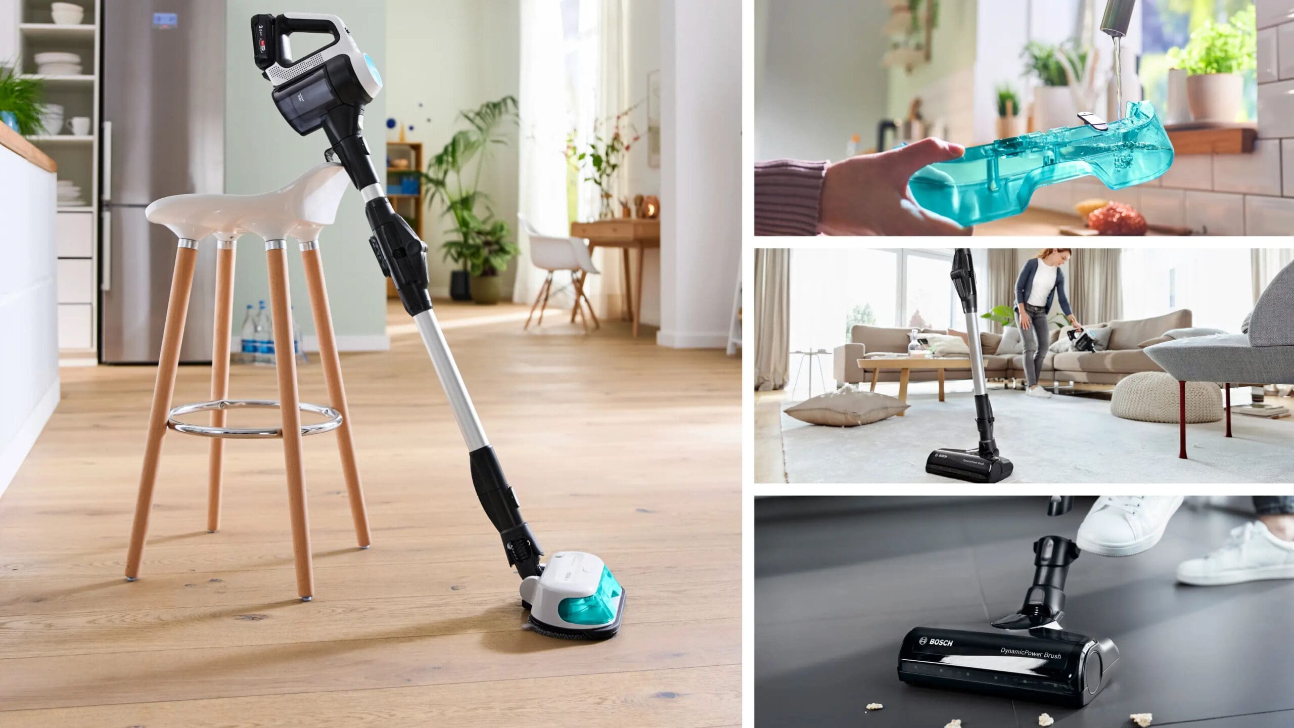 Bosch BCS71HYG1 Rechargeable 2 in 1 Vacuum and Mop Unlimited 7 ProHygienic Aqua White - Image 8