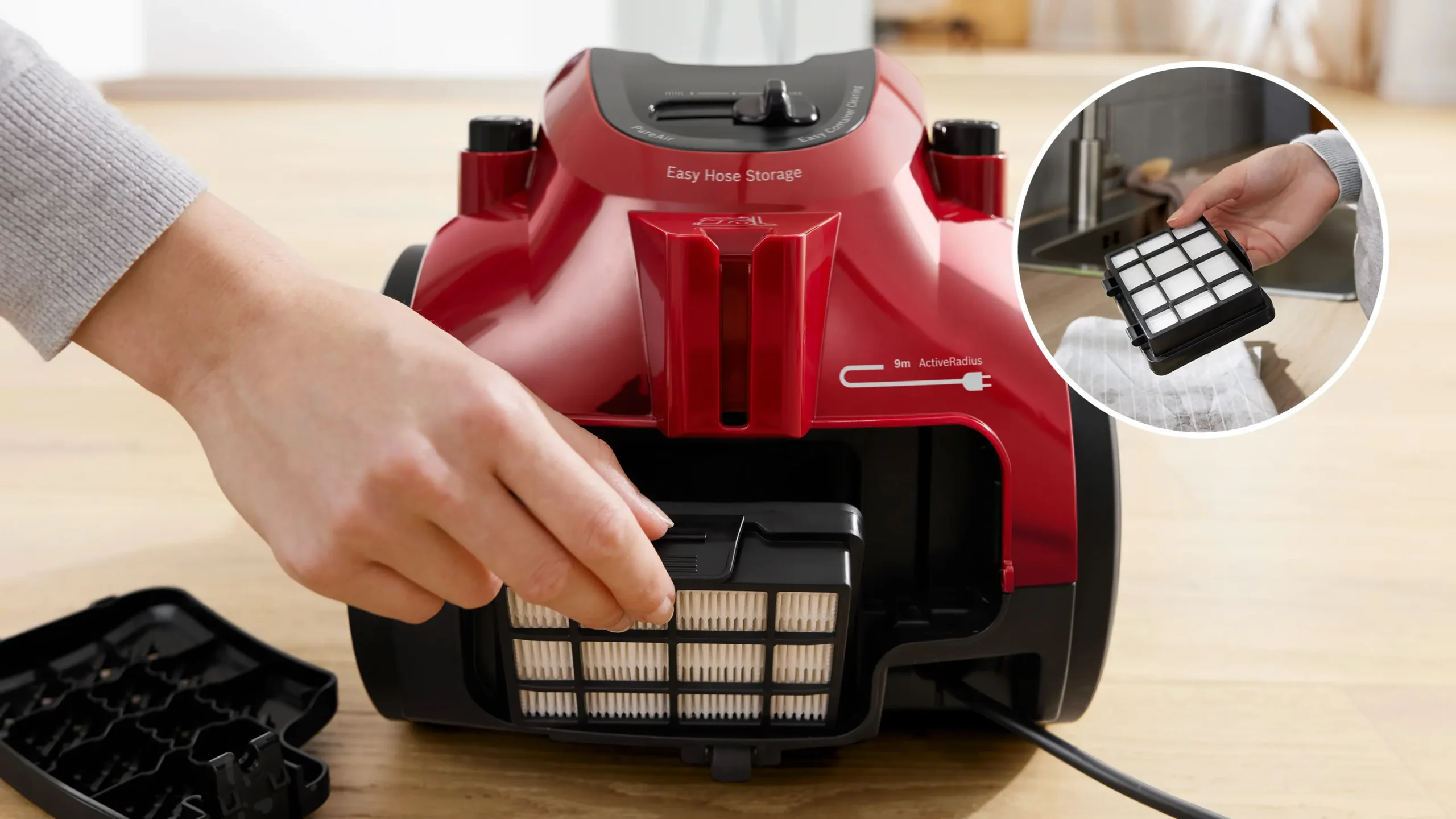 Bosch BGC05AAA2 Serie 2 Red Bagless Vacuum Cleaner - Image 4
