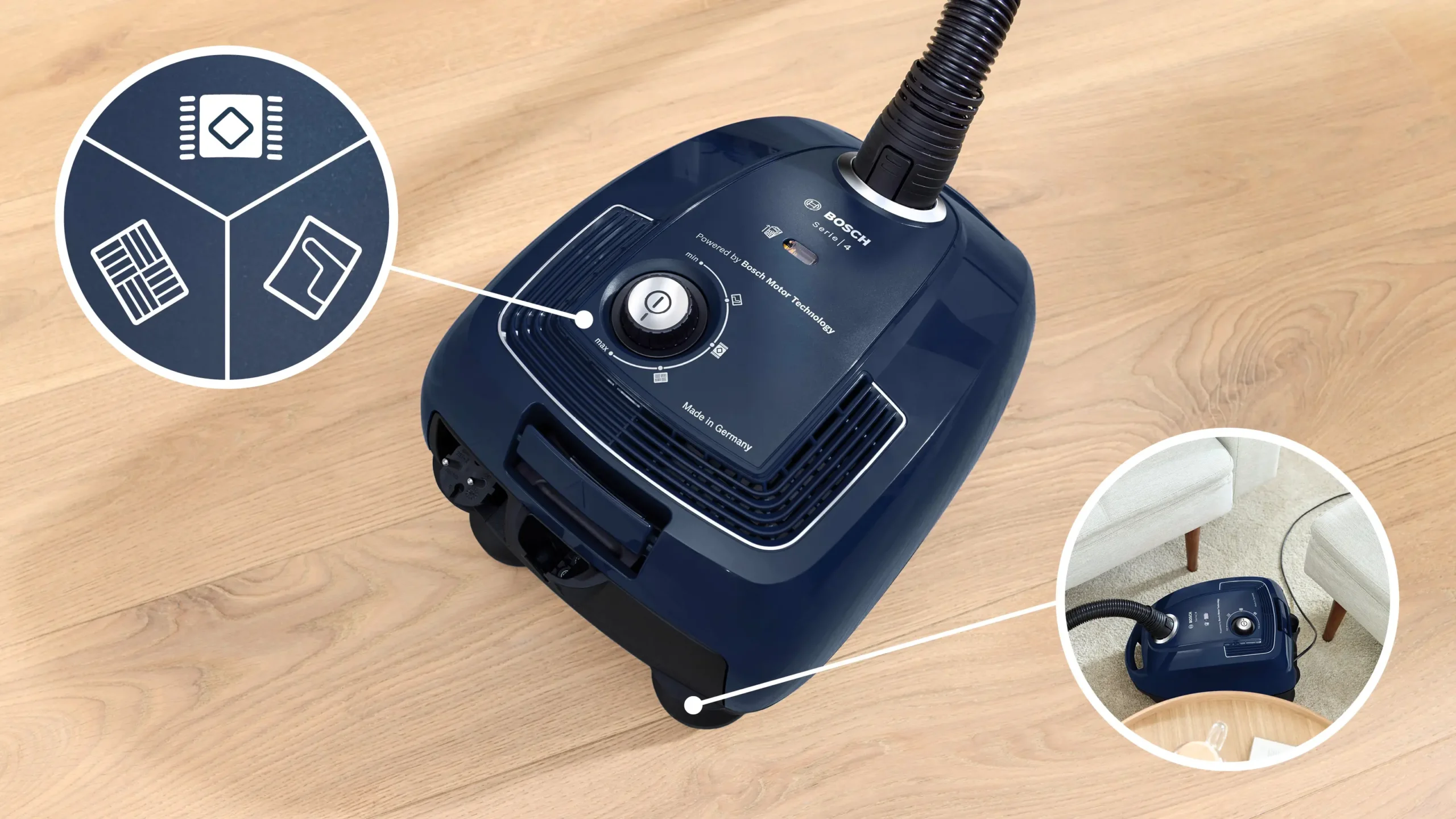 Bosch Appliances BGL38WBU3H Series 4 Bagged Vacuum Cleaner - Image 3