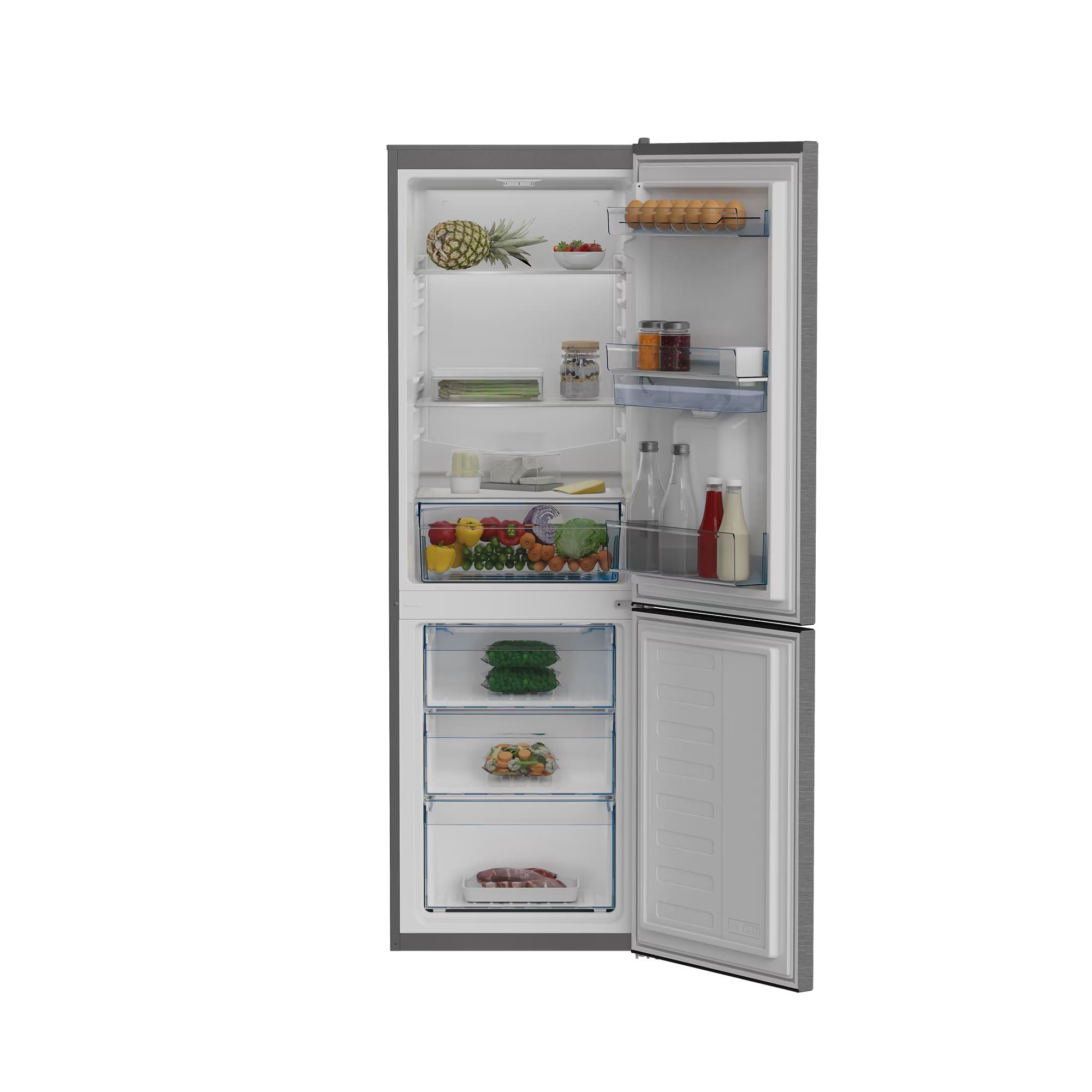 Defy DAC475 54cm Fridge / Freezer WD Satin Metallic