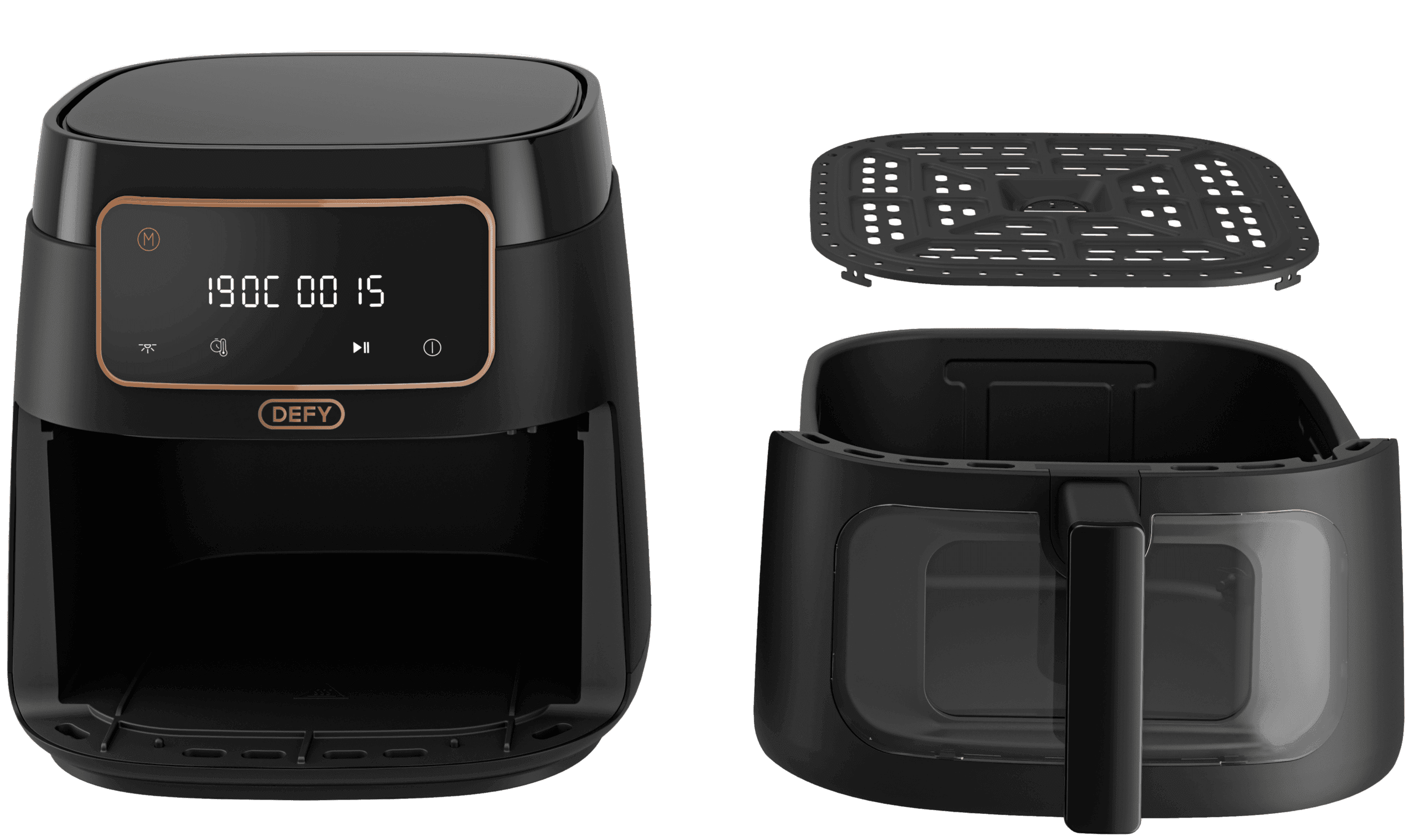 DEFY 7.6L Matte Black Digital Air Fryer - Image 2