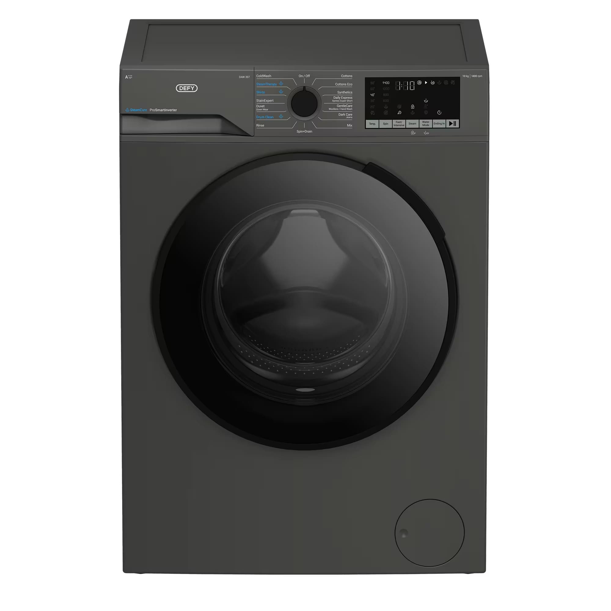 Defy DAW397 10kg Front Loader SteamCure Technology Manhattan Gray