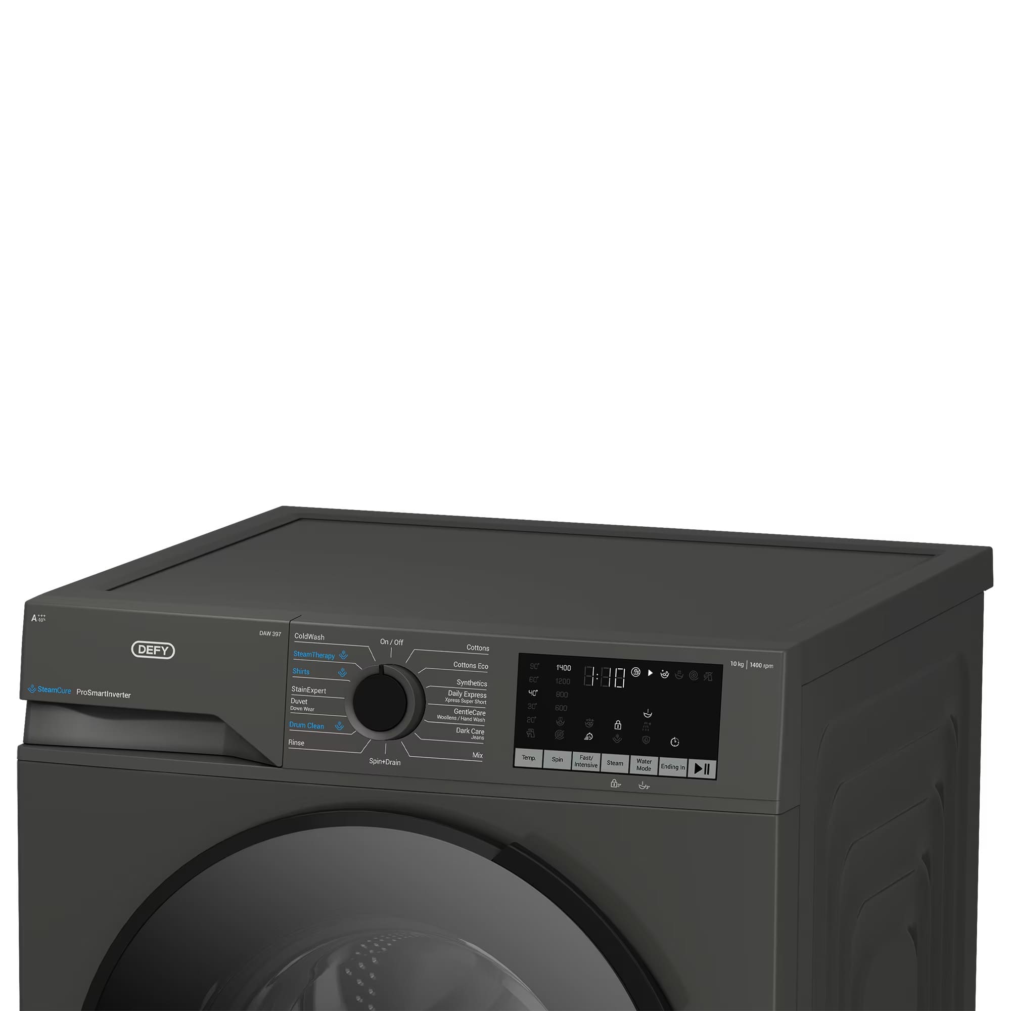 Defy DAW397 10kg Front Loader SteamCure Technology Manhattan Gray