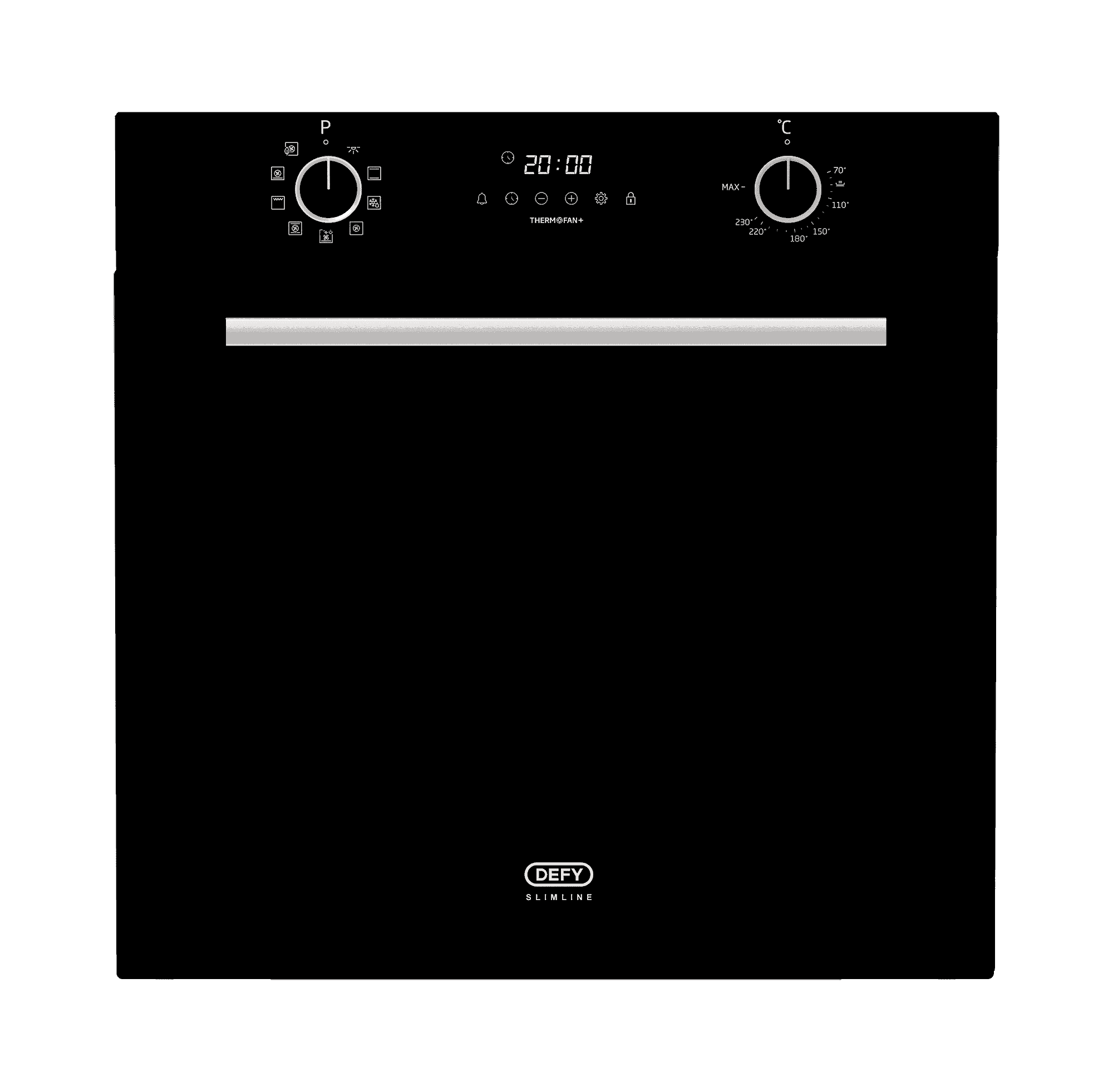 DEFY 60cm Built-In Oven with Thermofan+ Black