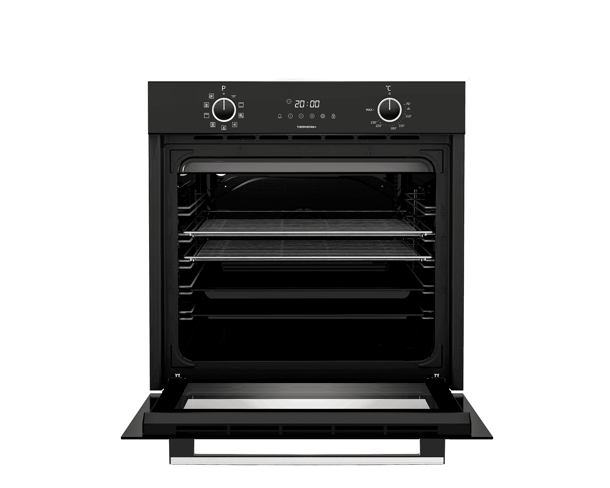 DEFY 60cm Built-In Oven with Thermofan+ Black - Image 4