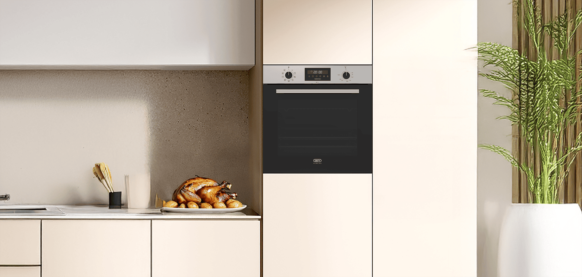 DEFY 60cm Built-In Oven with Thermofan+ & AirFire Inox - Image 8