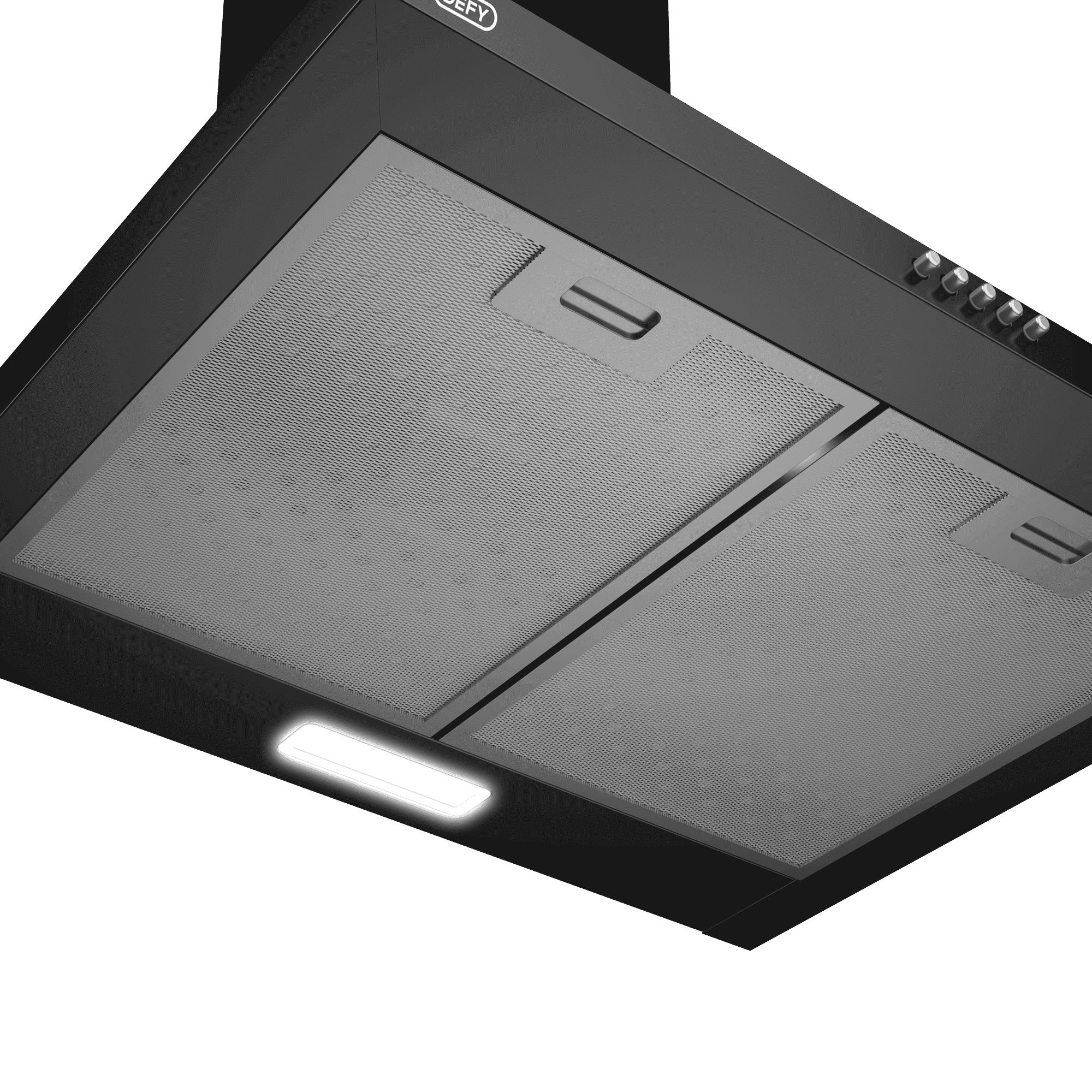 DEFY 60cm Chimney Hood Black
