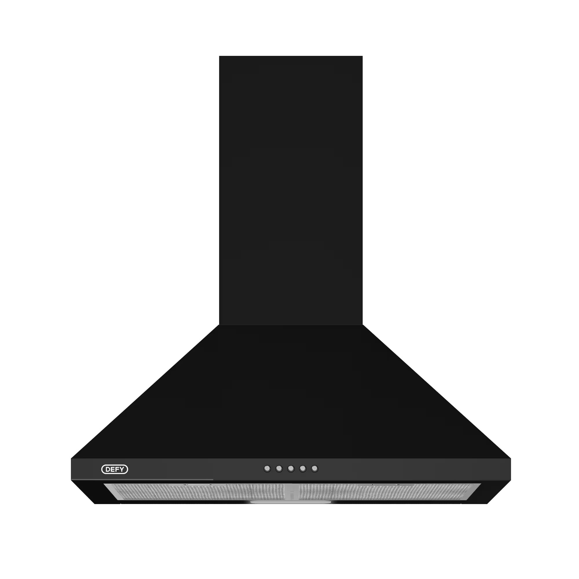 Defy DCH60CB 60cm Chimney Hood Black