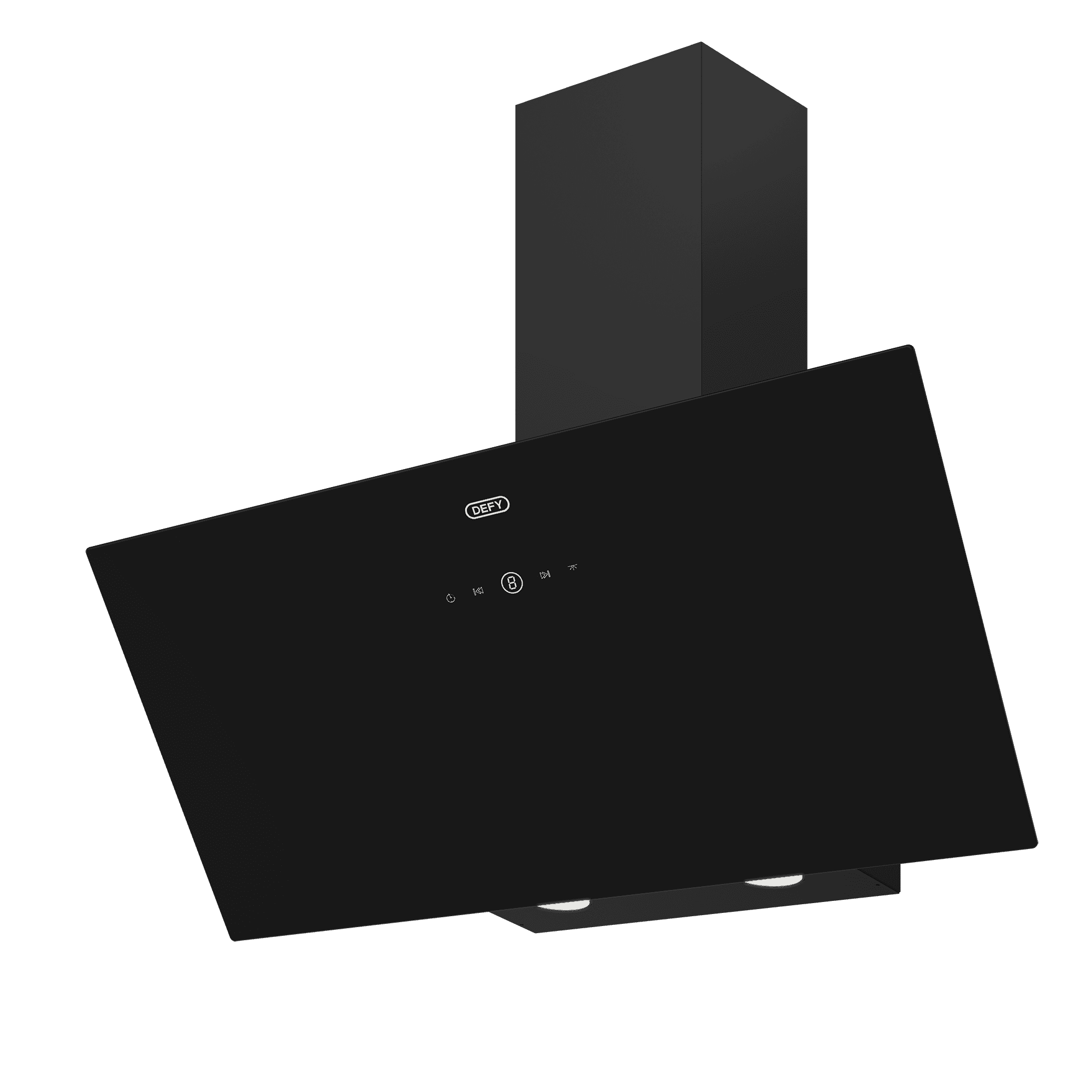 DEFY 90cm Inclined Hood Black Glass - Image 2