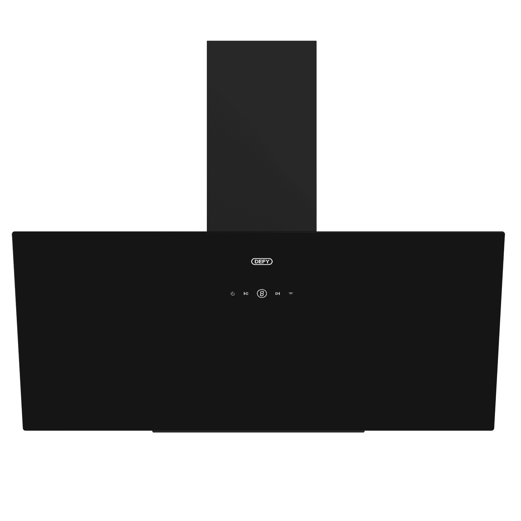 DEFY 90cm Inclined Hood Black Glass