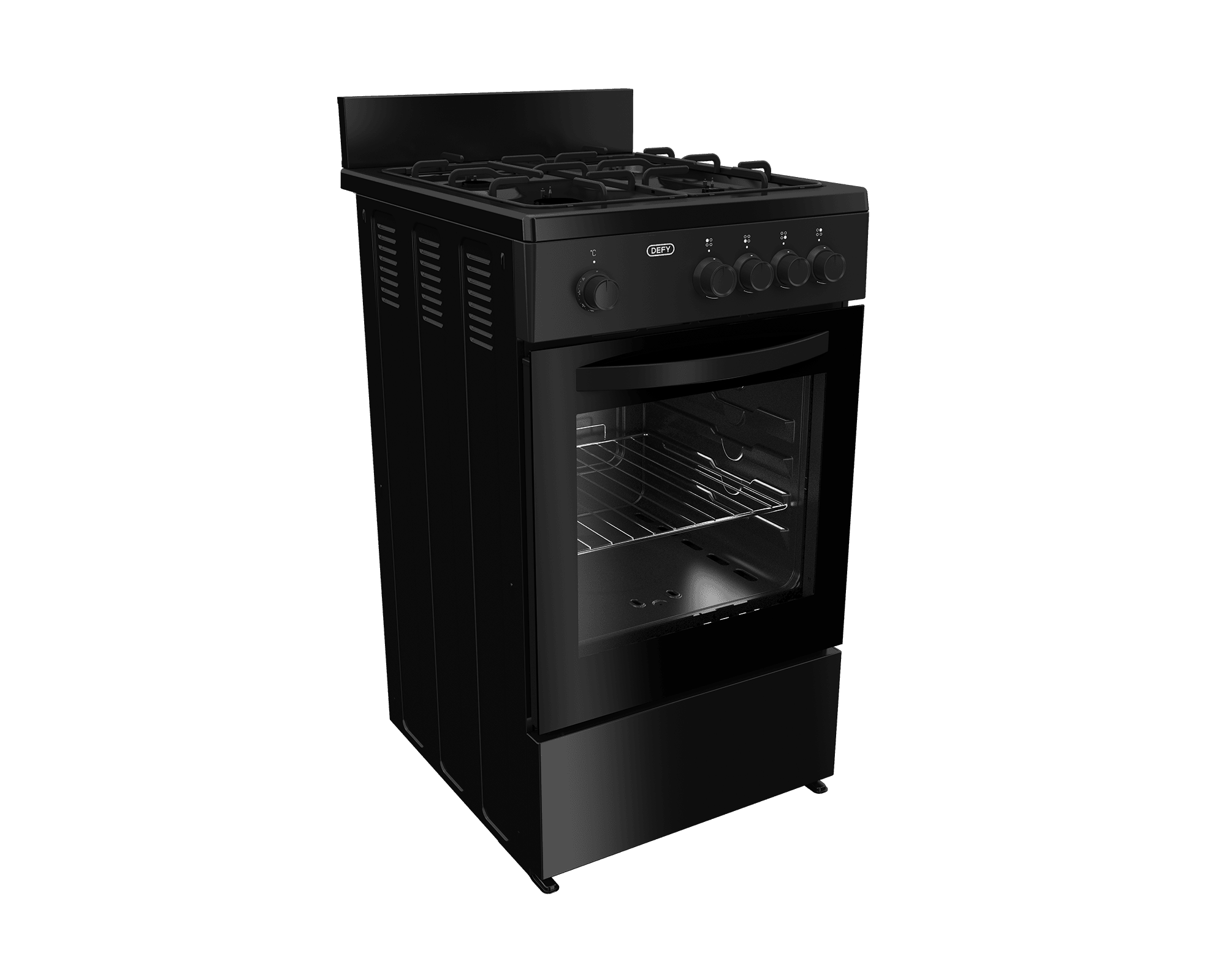 DEFY 50cm Full Gas Stove Black FC - Image 2