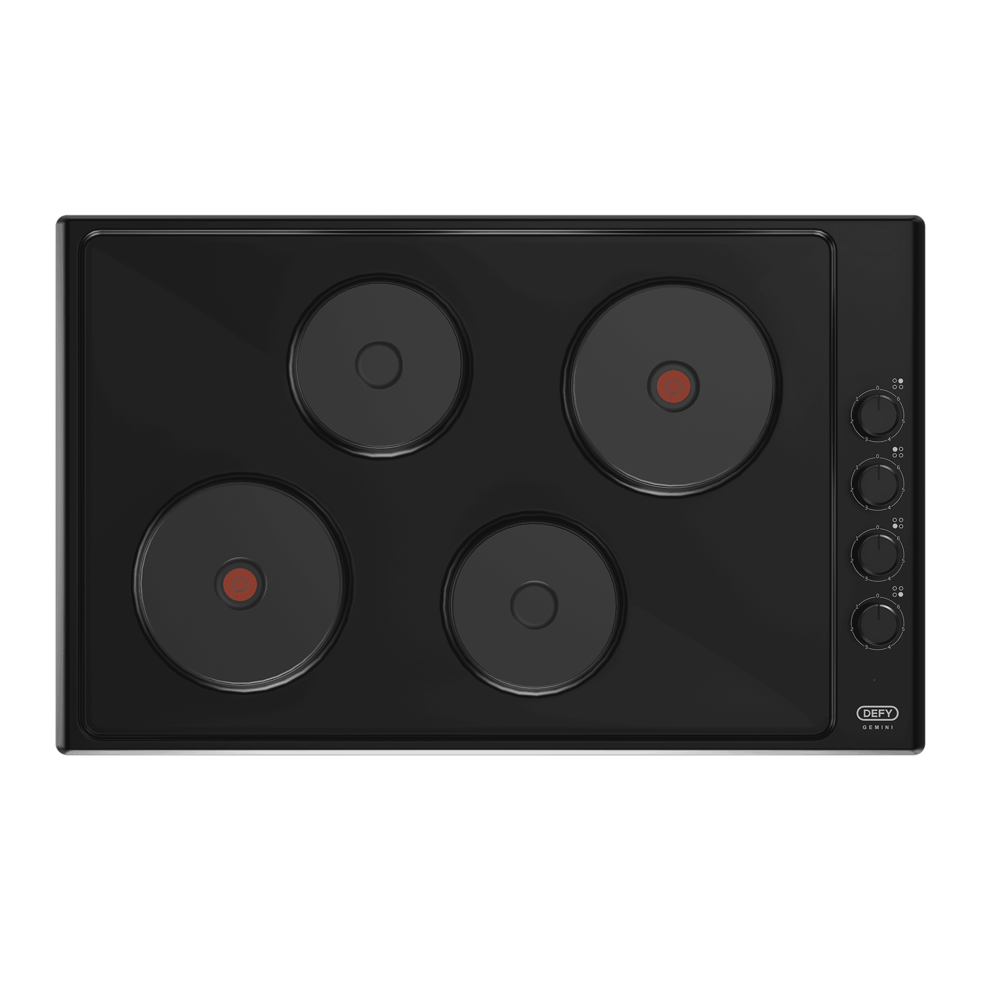 DEFY 90cm Gemini Solid Hob Black CP