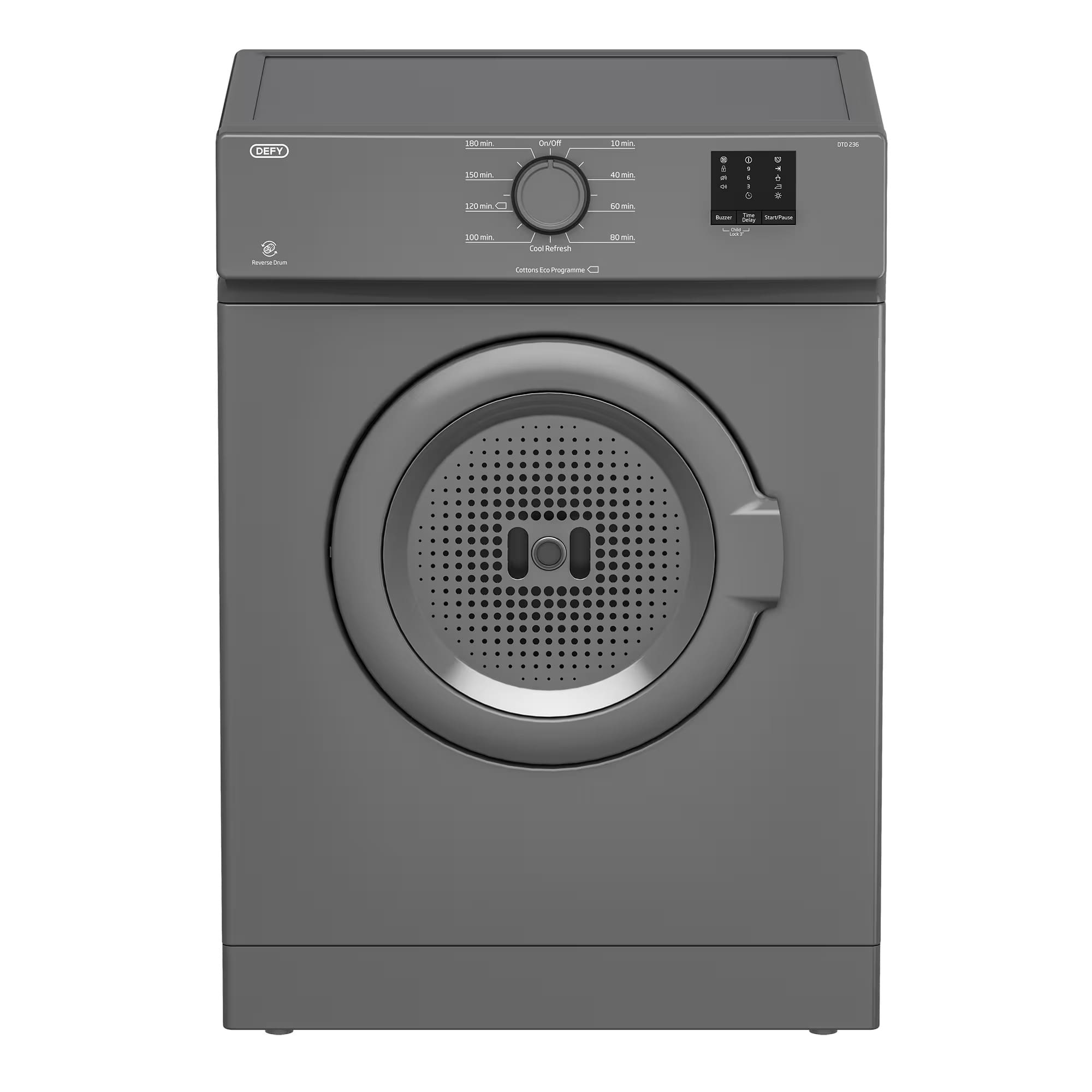 Defy DTD236 6kg Air Vented Tumble Dryer Manhattan Gray