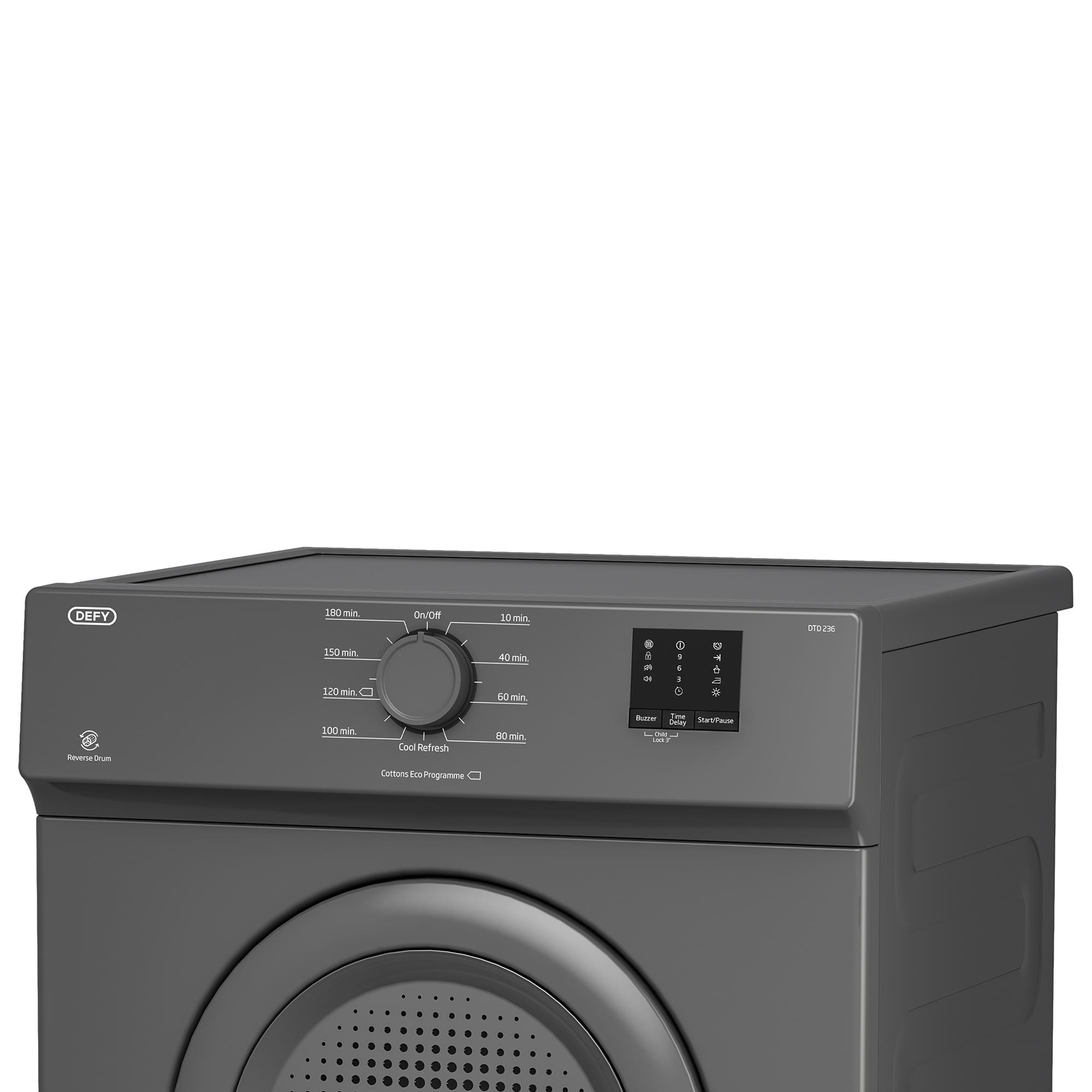 Defy DTD236 6kg Air Vented Tumble Dryer Manhattan Gray