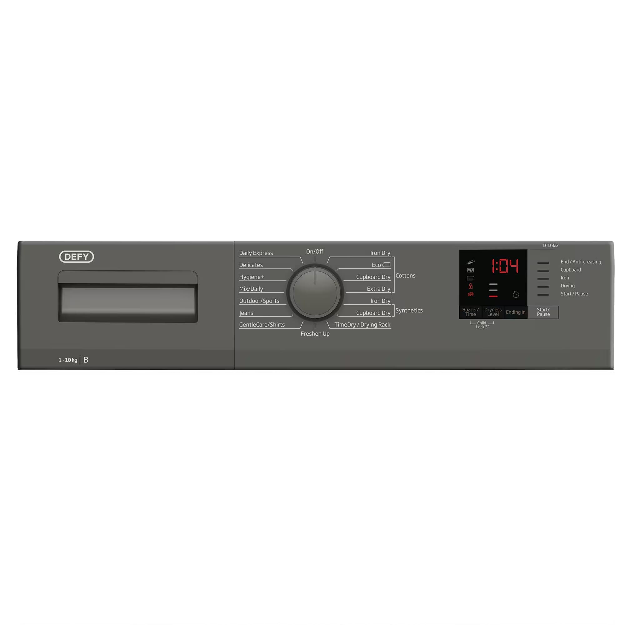 Defy DTD322 10kg Condenser Tumble Dryer Manhattan Gray