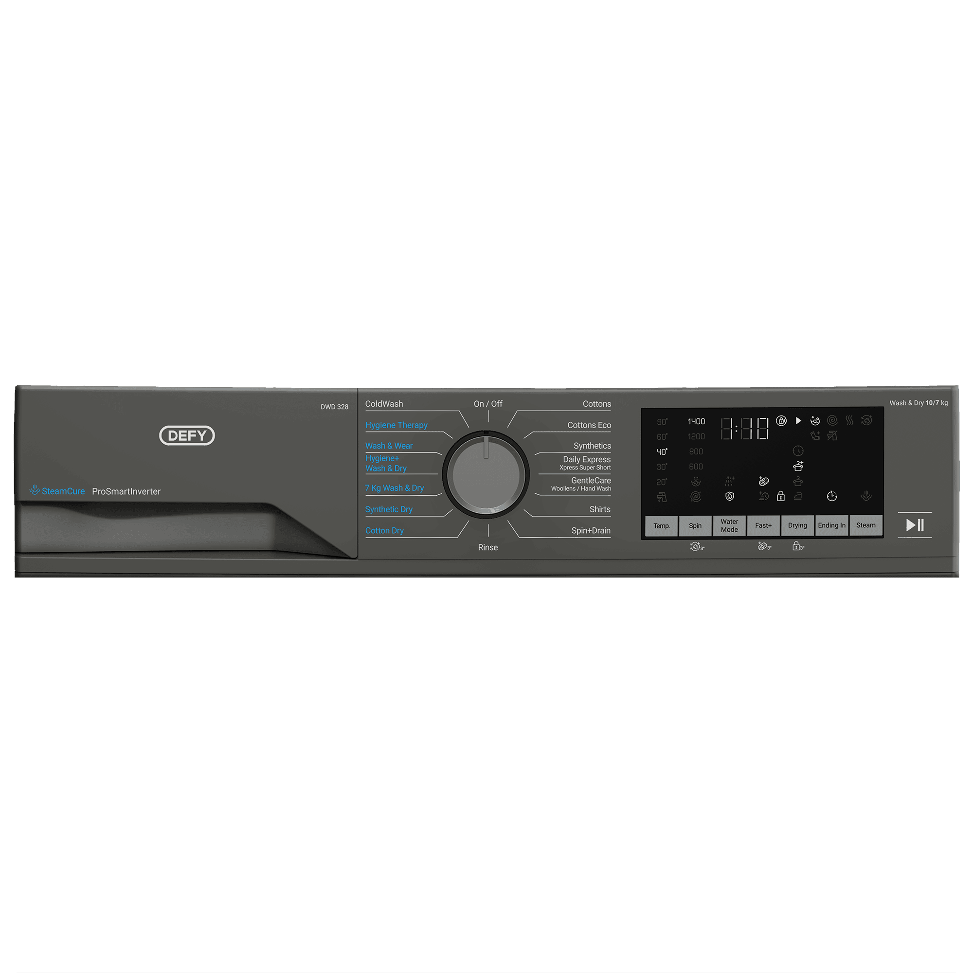 DEFY 10/7kg Washer Dryer SteamCure Technology Manhattan Gray - Image 6