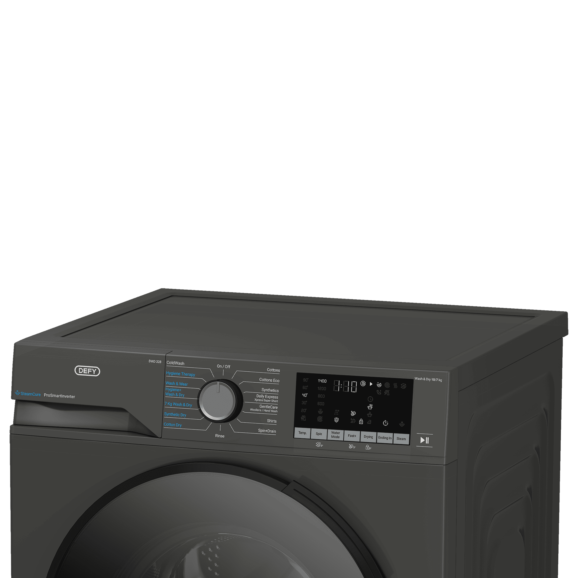DEFY 10/7kg Washer Dryer SteamCure Technology Manhattan Gray - Image 8