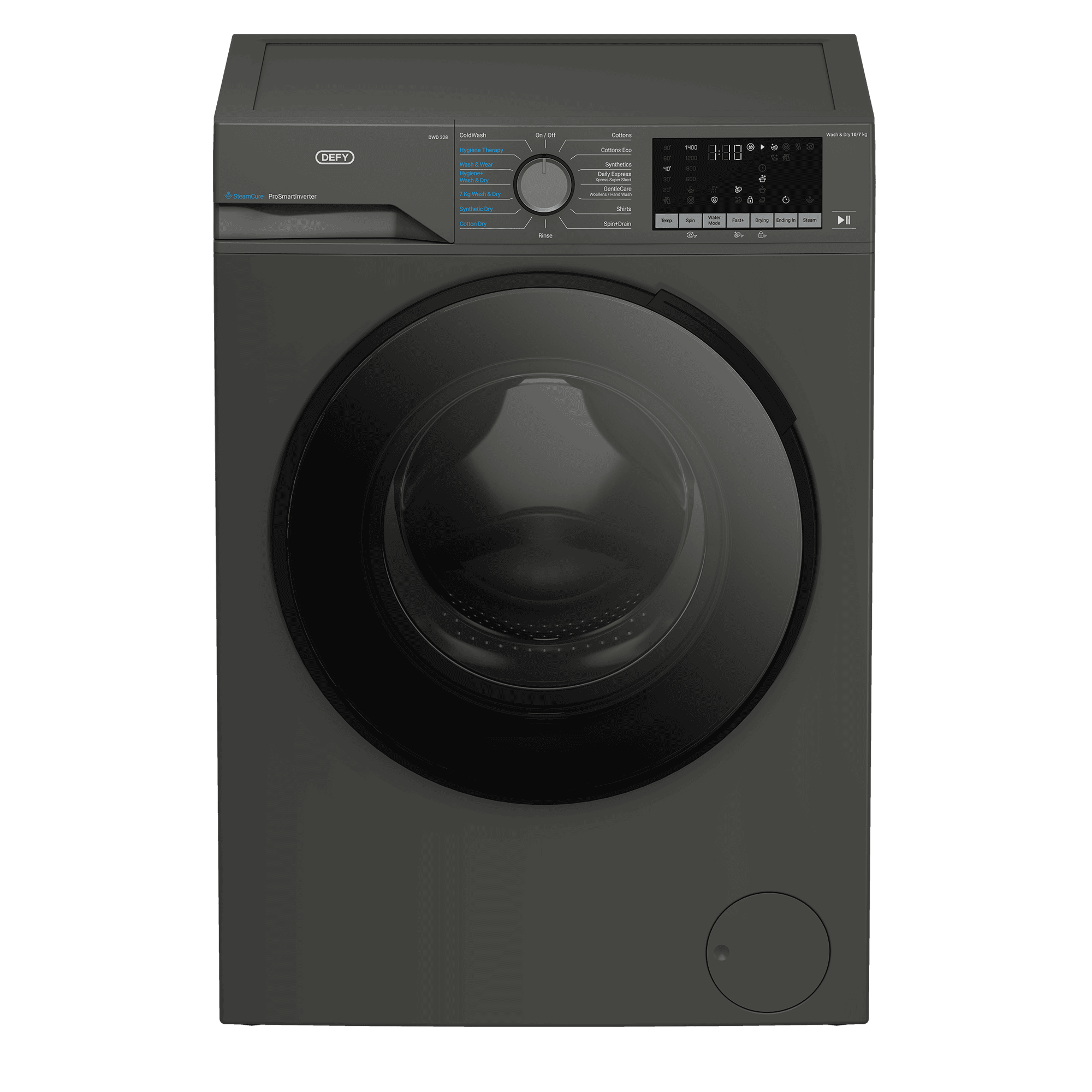 DEFY 10/7kg Washer Dryer SteamCure Technology Manhattan Gray