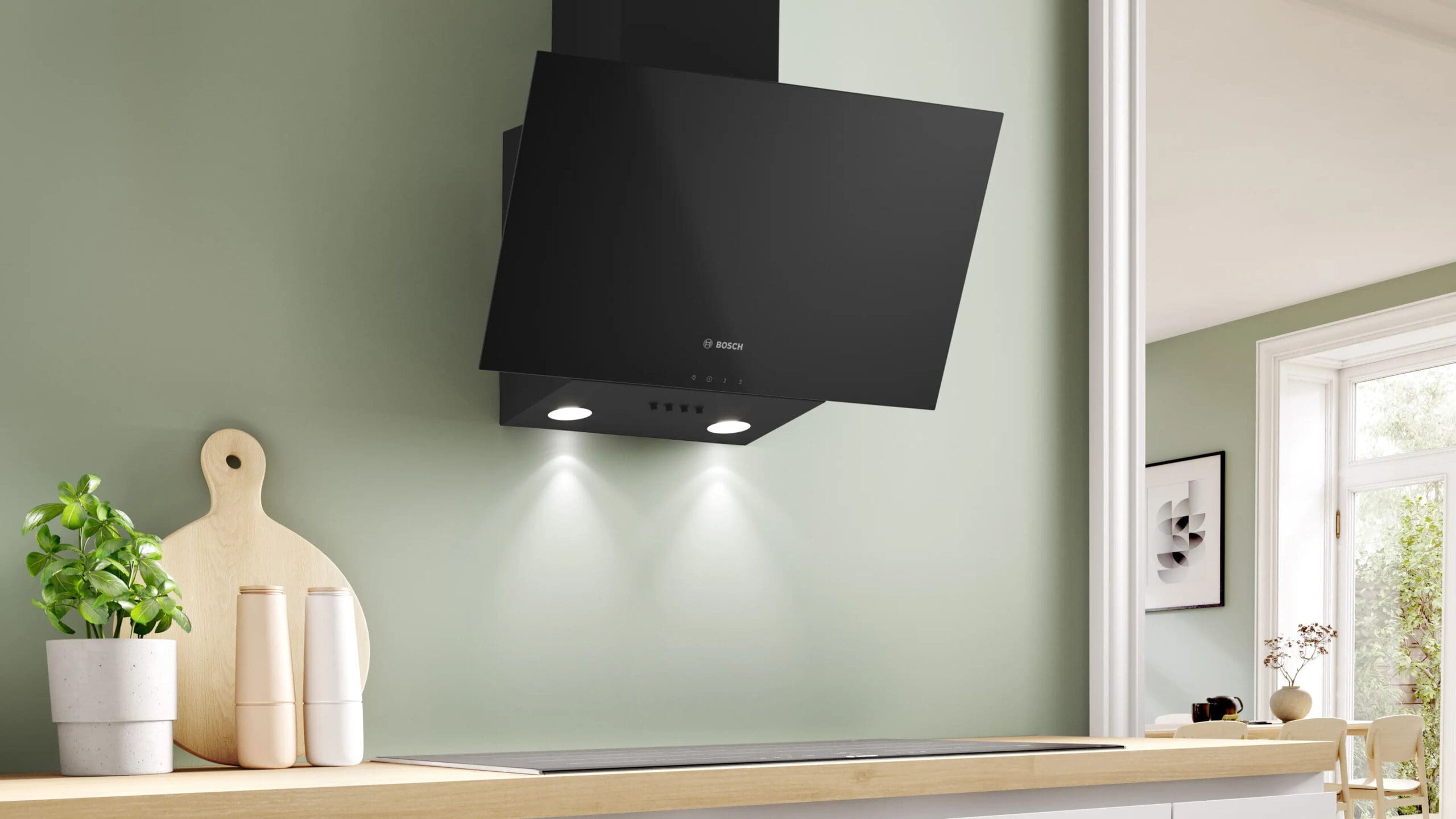 Bosch DWK63PJ60Z 60cm Series 2 Black Glass Extractor - Image 2