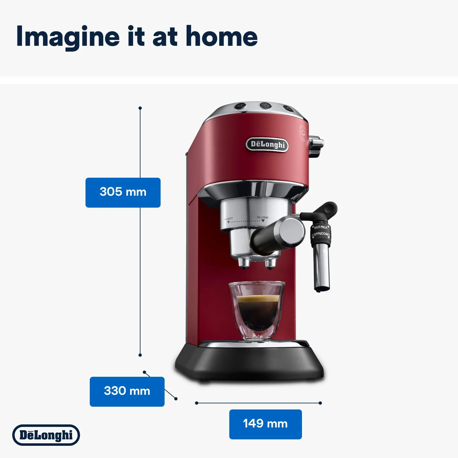 Delonghi ZA0132106271 Dedica Style - Matt Red - Image 4