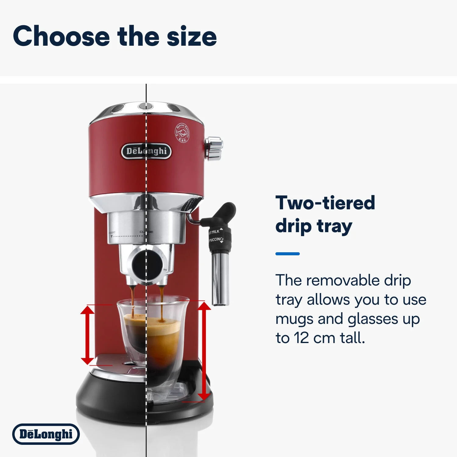 Delonghi EC685.R Pump Espresso Dedica Style Matt Finish Red - Image 8