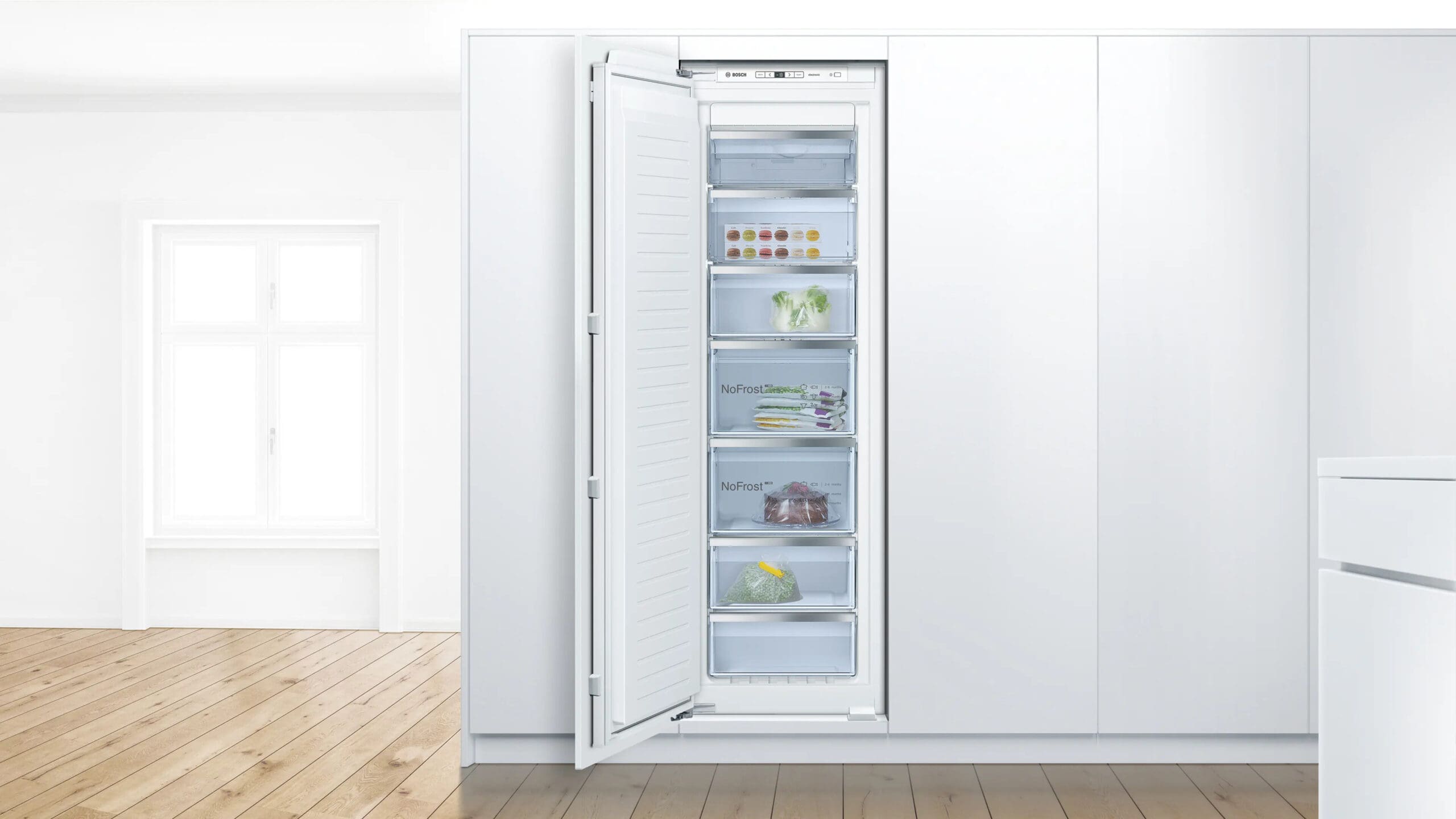 Bosch GIN81AEF0U 211L Built-In Upright Freezer - Image 2