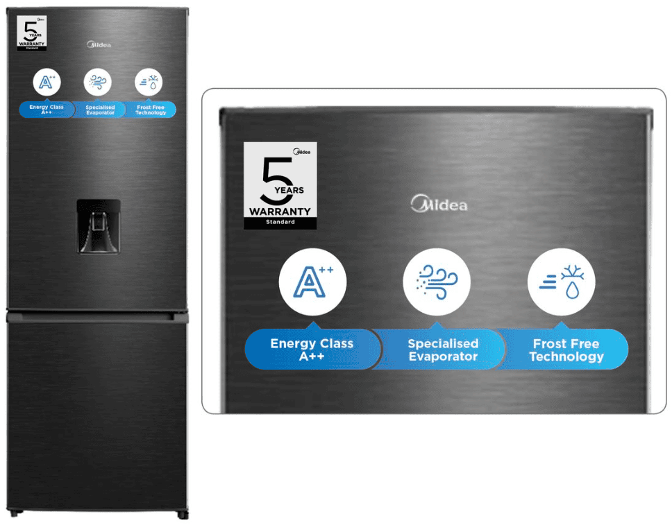 Midea HD-359RWEN-WD-DG Inverter & Frost Free - Dark Gray - Image 2