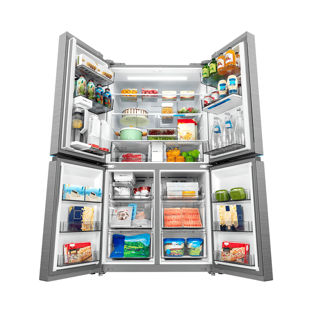 Midea HQ-902IWZM Spacemaster 641lt Four Door Refrigerator - Brushed Stainless Steel (Bru Steel) - Image 16