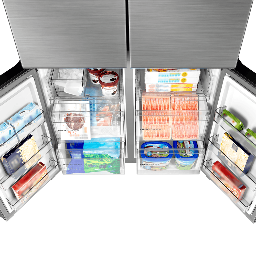 Midea HQ-902IWZM Spacemaster 641lt Four Door Refrigerator - Brushed Stainless Steel (Bru Steel) - Image 21
