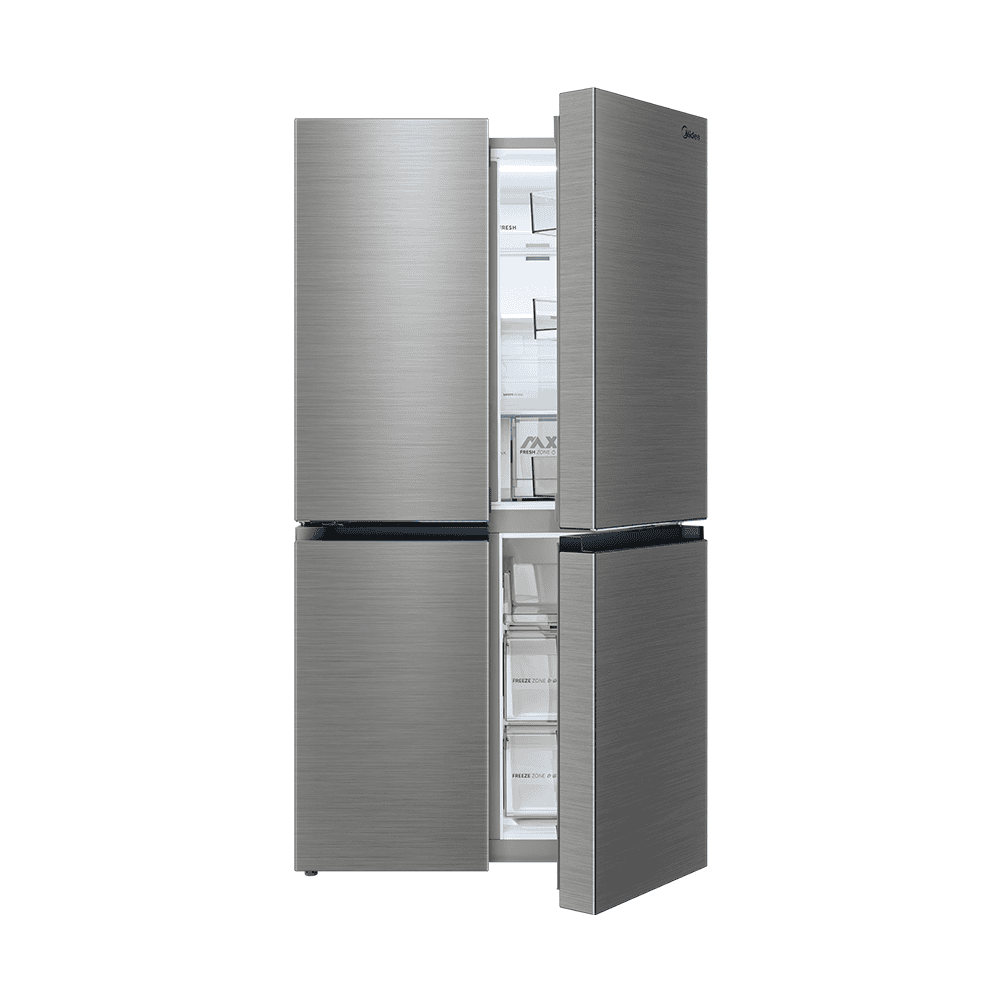 Midea HQ-902IWZM Spacemaster 641lt Four Door Refrigerator - Brushed Stainless Steel (Bru Steel) - Image 8
