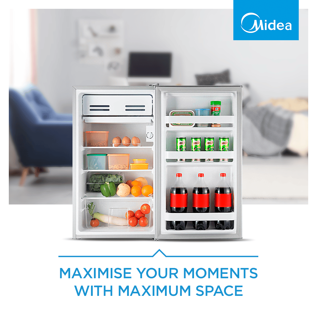 Midea HS-121LN 93l Single Door Silver Bar Fridge - Image 3