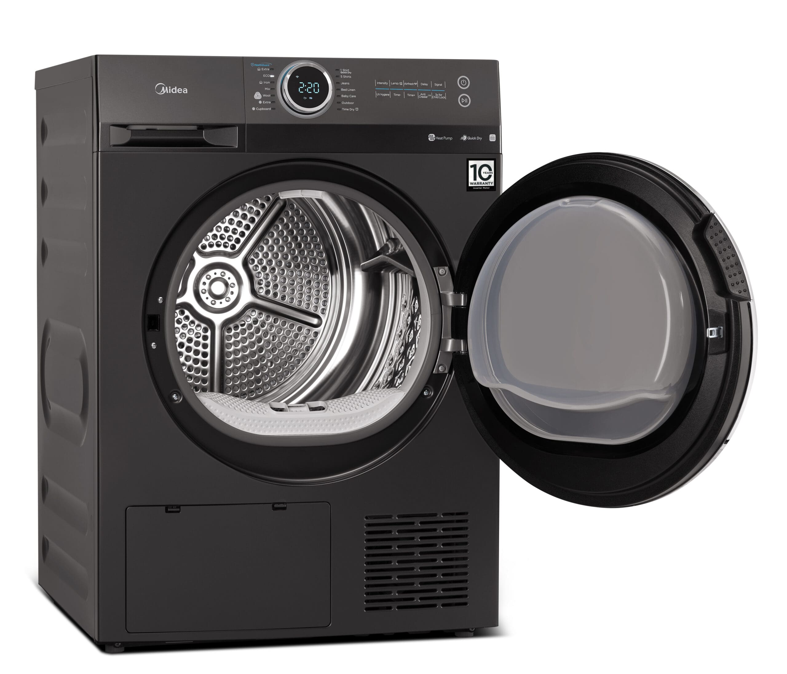 Midea MD200H100BW-T 10kg Heat Pump Dryer with WiFi – Titanium - Image 2