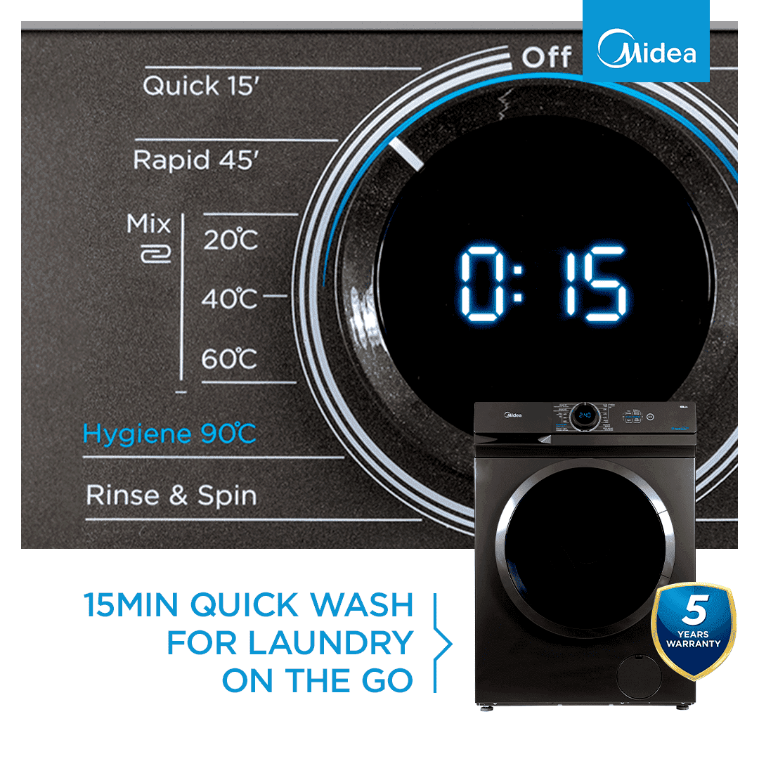 Midea MF100W60-T 6kg Front Loader Washing Machine - Image 3