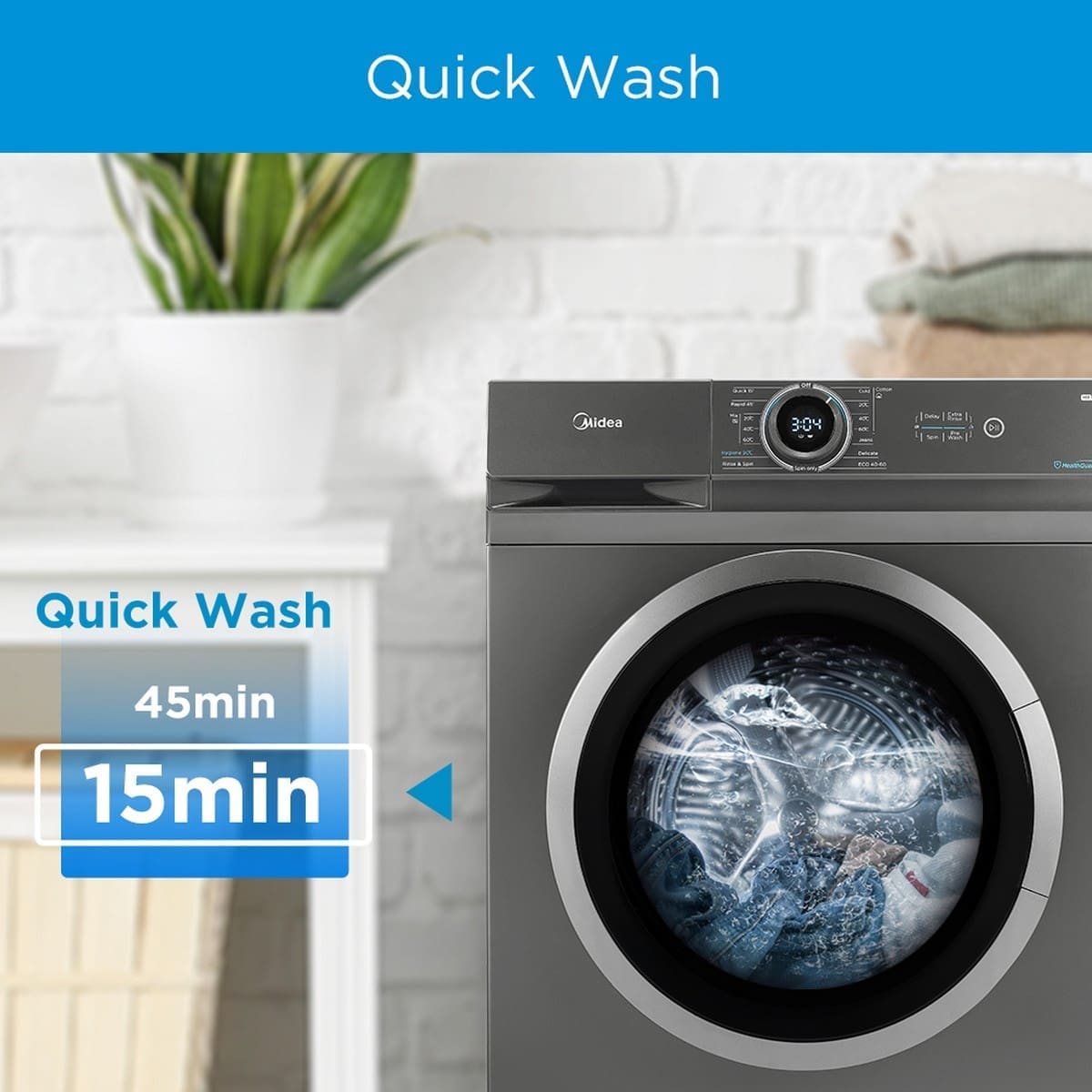 Midea MF100W60-T 6kg Front Loader Washing Machine - Image 9
