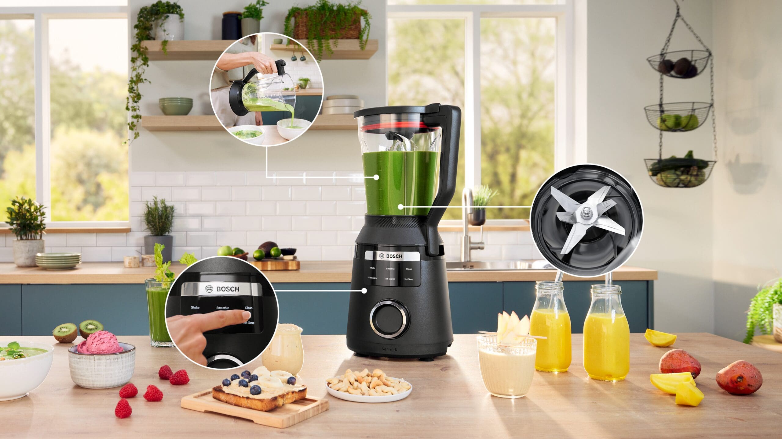 Bosch MMB6652B Series 6 VitaPower 1800W Blender with SmartDetect, 2.0L