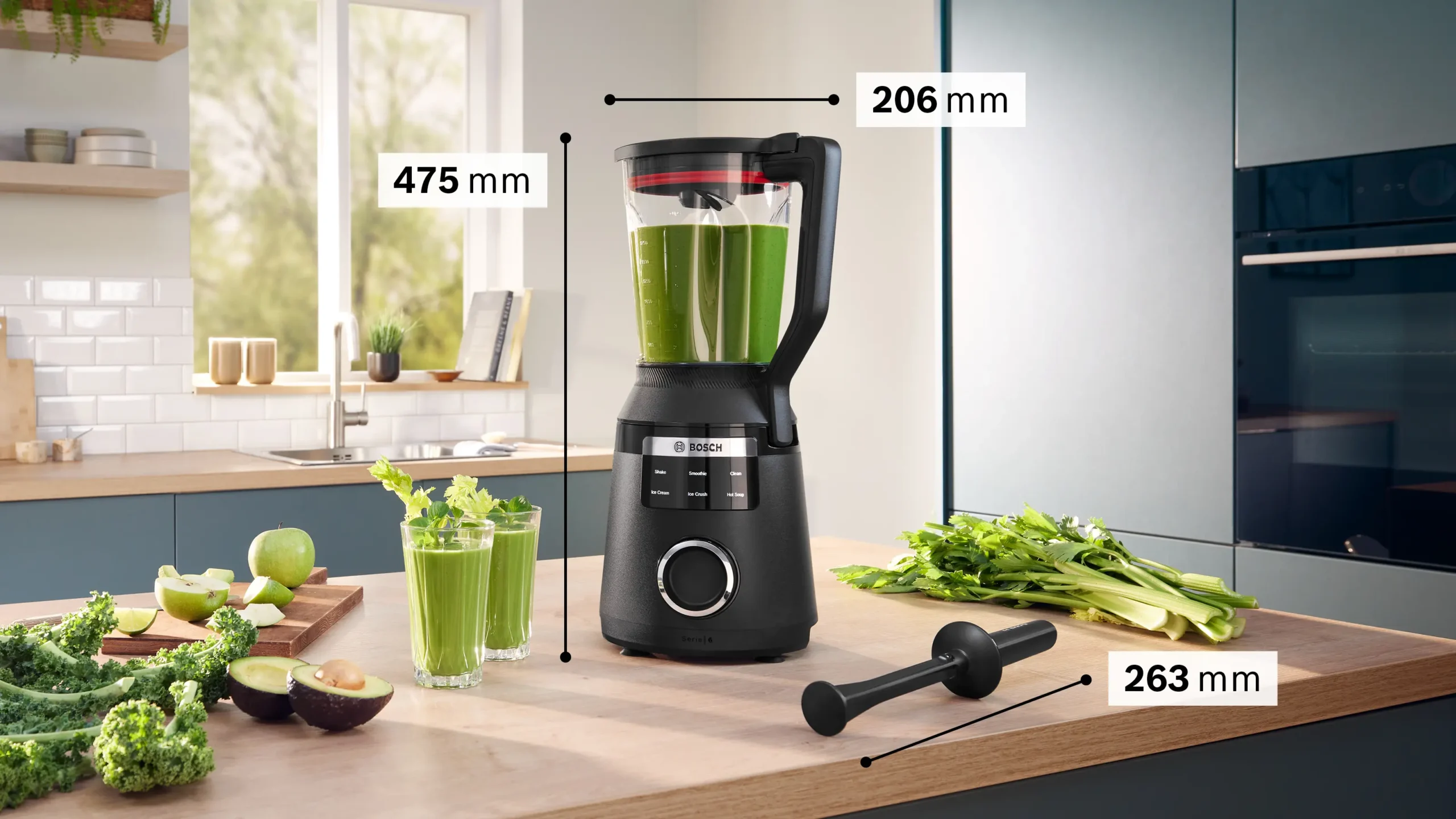 Bosch MMB6652B Series 6 VitaPower 1800W Blender with SmartDetect, 2.0L - Image 2