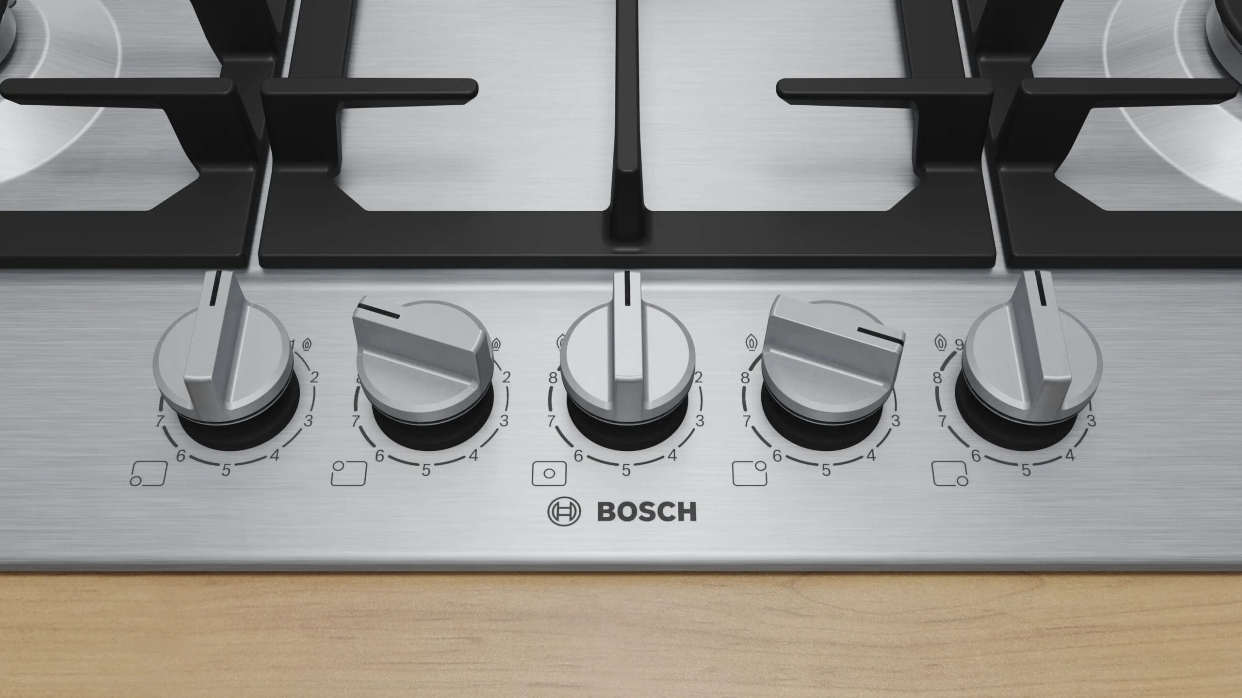 Bosch PCQ7A5I90Z 75cm 5 Burner Gas Hob - Image 2