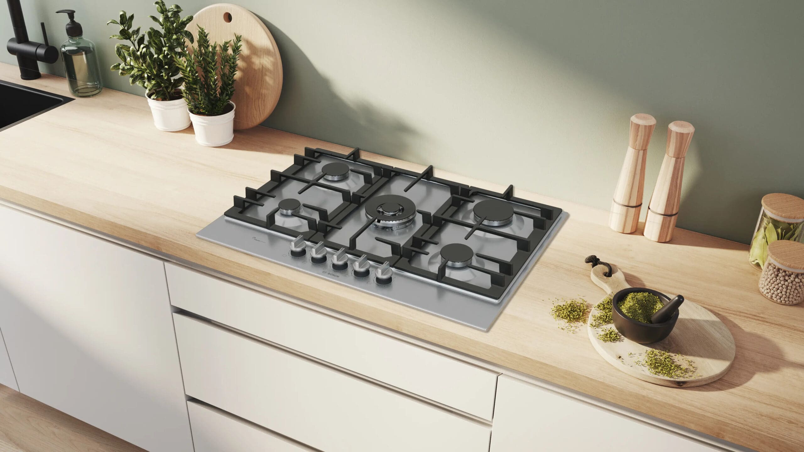 Bosch PCQ7A5I90Z 75cm 5 Burner Gas Hob - Image 4